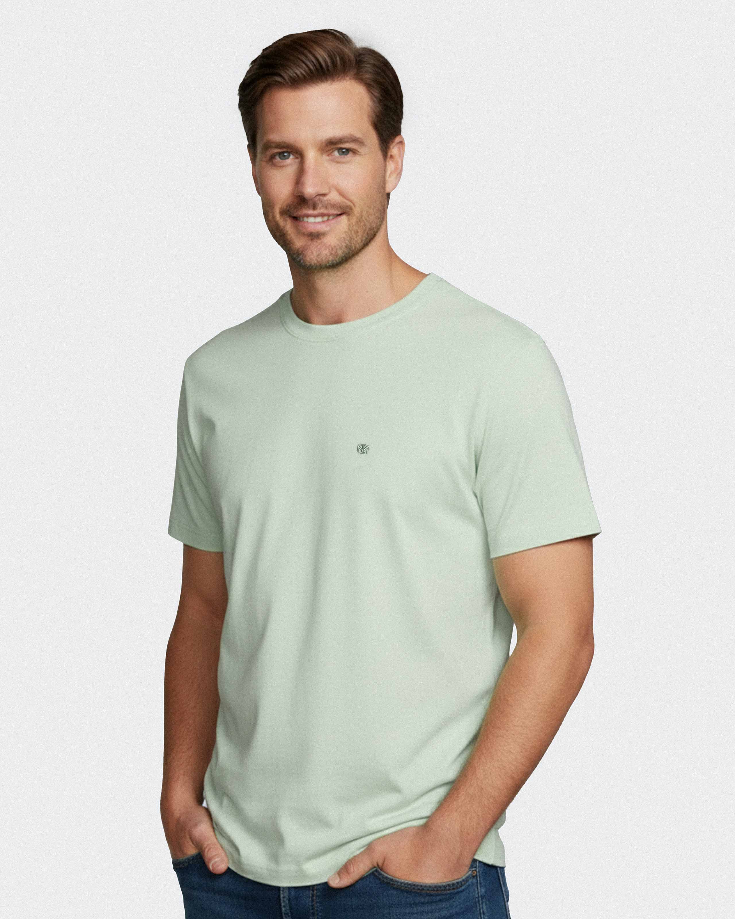 T-shirt uni d'homme 100% Coton