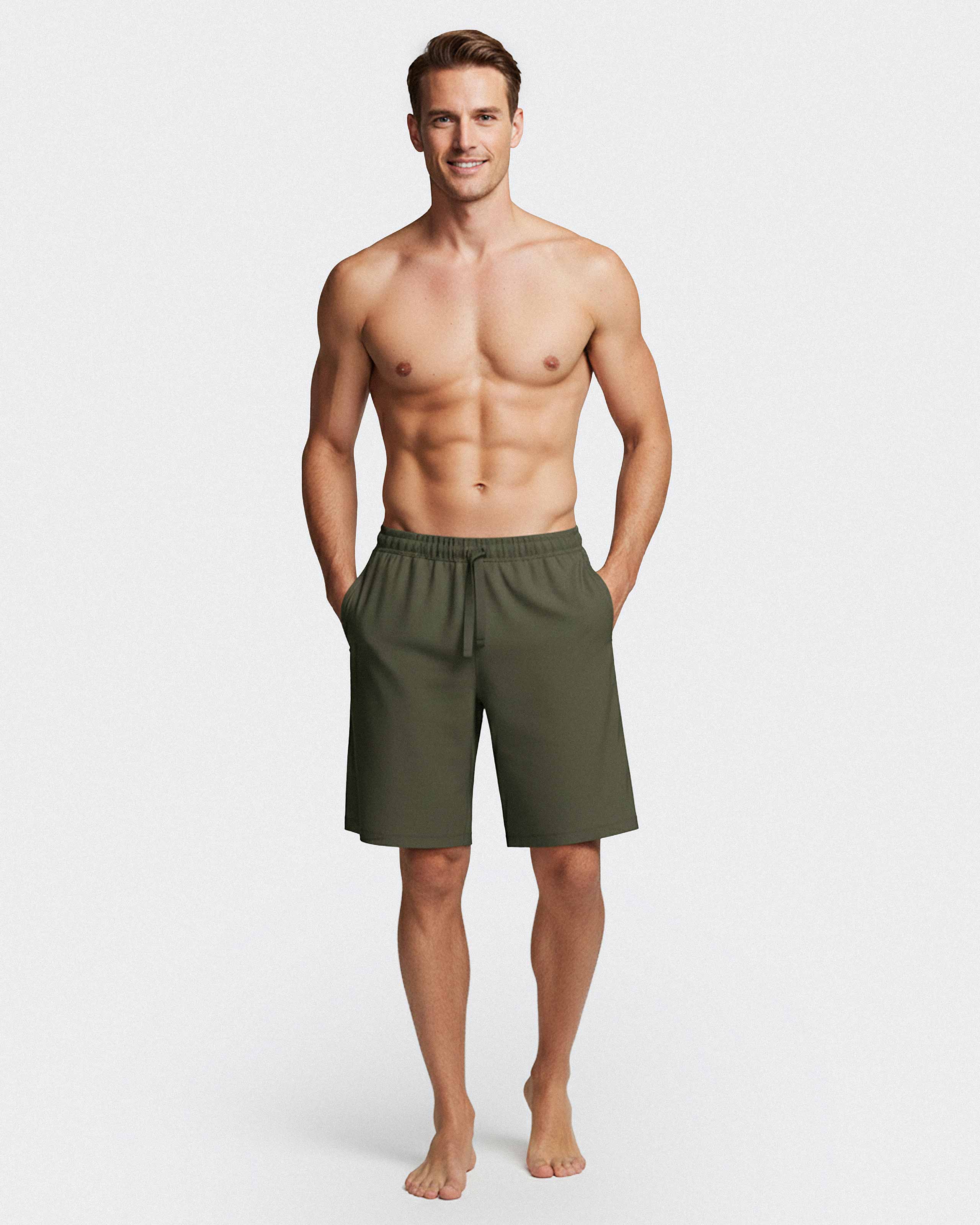 Pantalón corto de hombre en algodón Lyocell