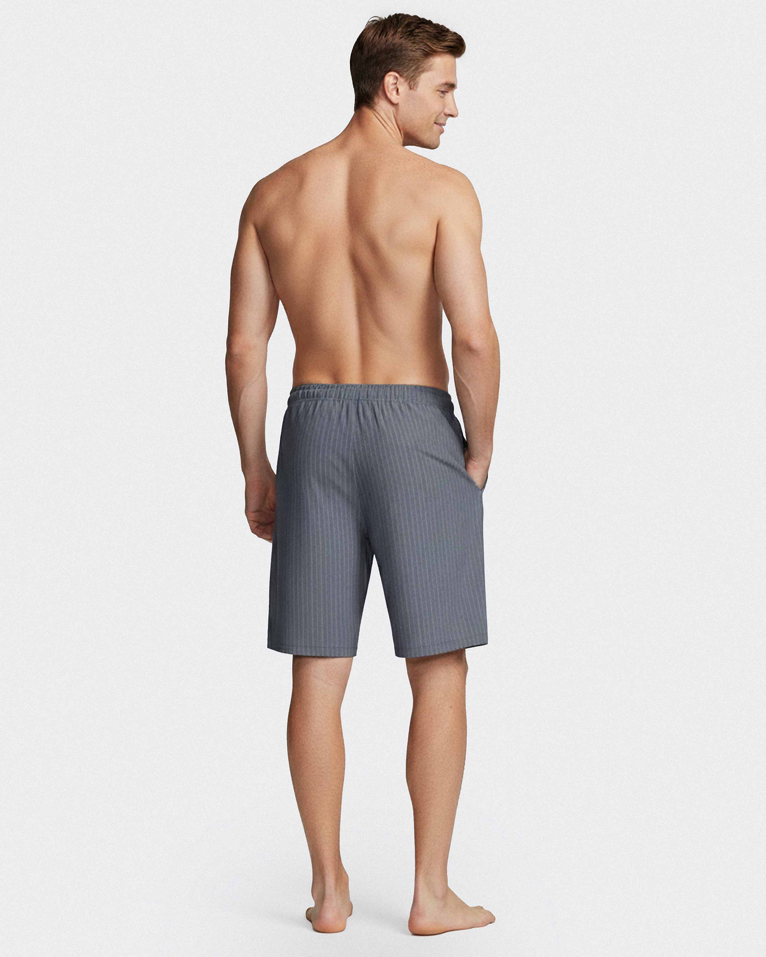 Plain men's shorts in cotton polyamide
