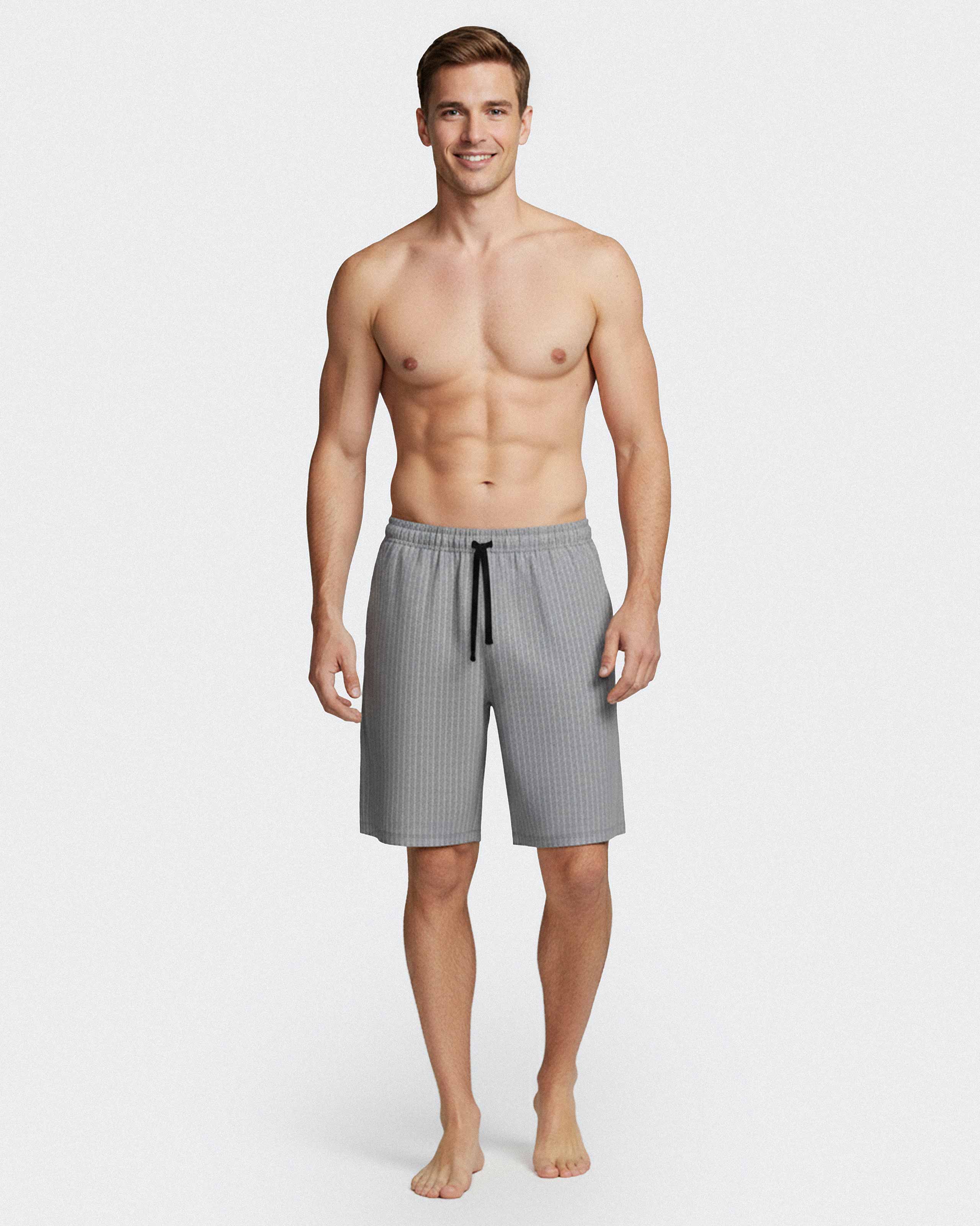 Plain men's shorts in cotton polyamide