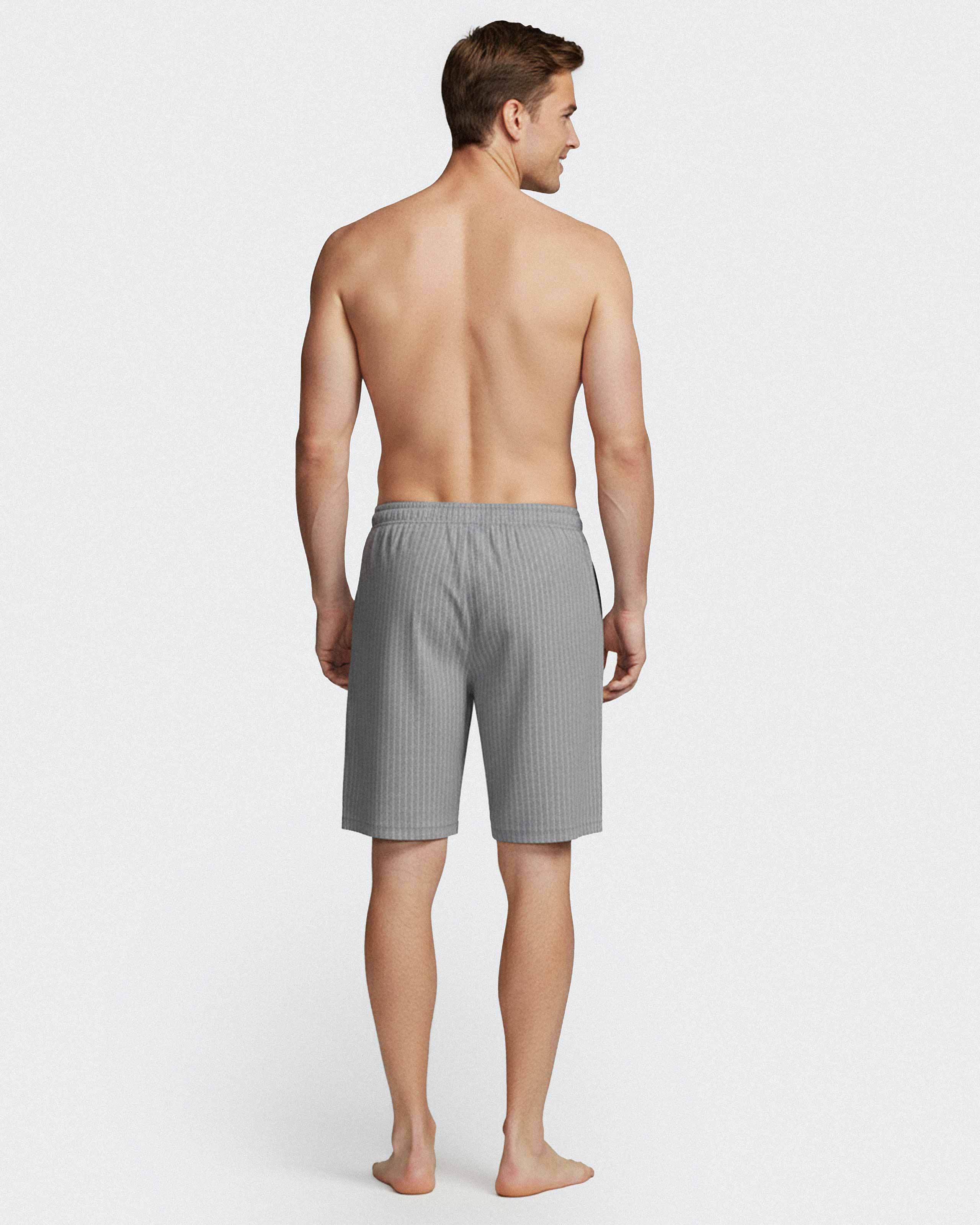 Plain men's shorts in cotton polyamide
