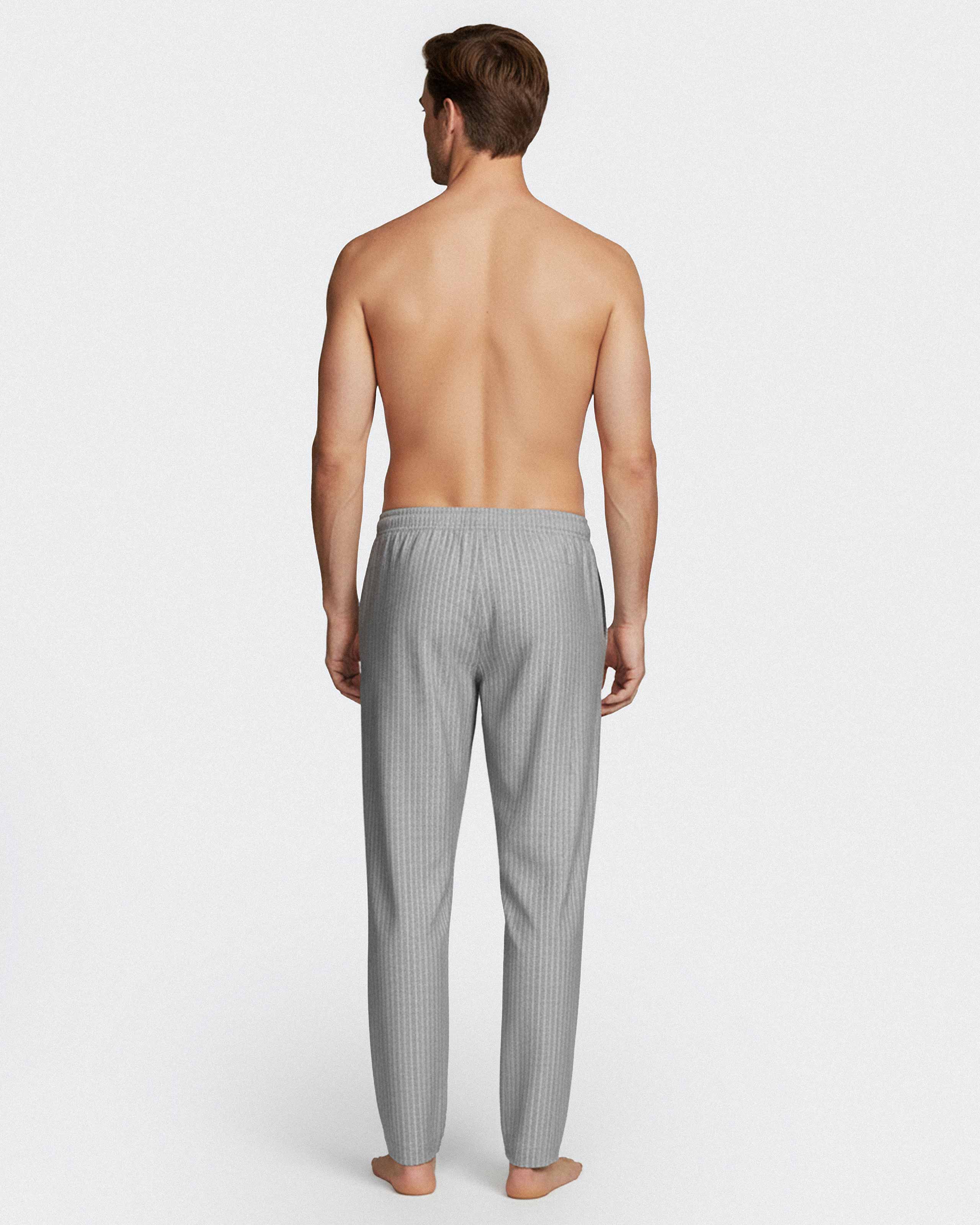 Men's plain trousers in cotton lyocell