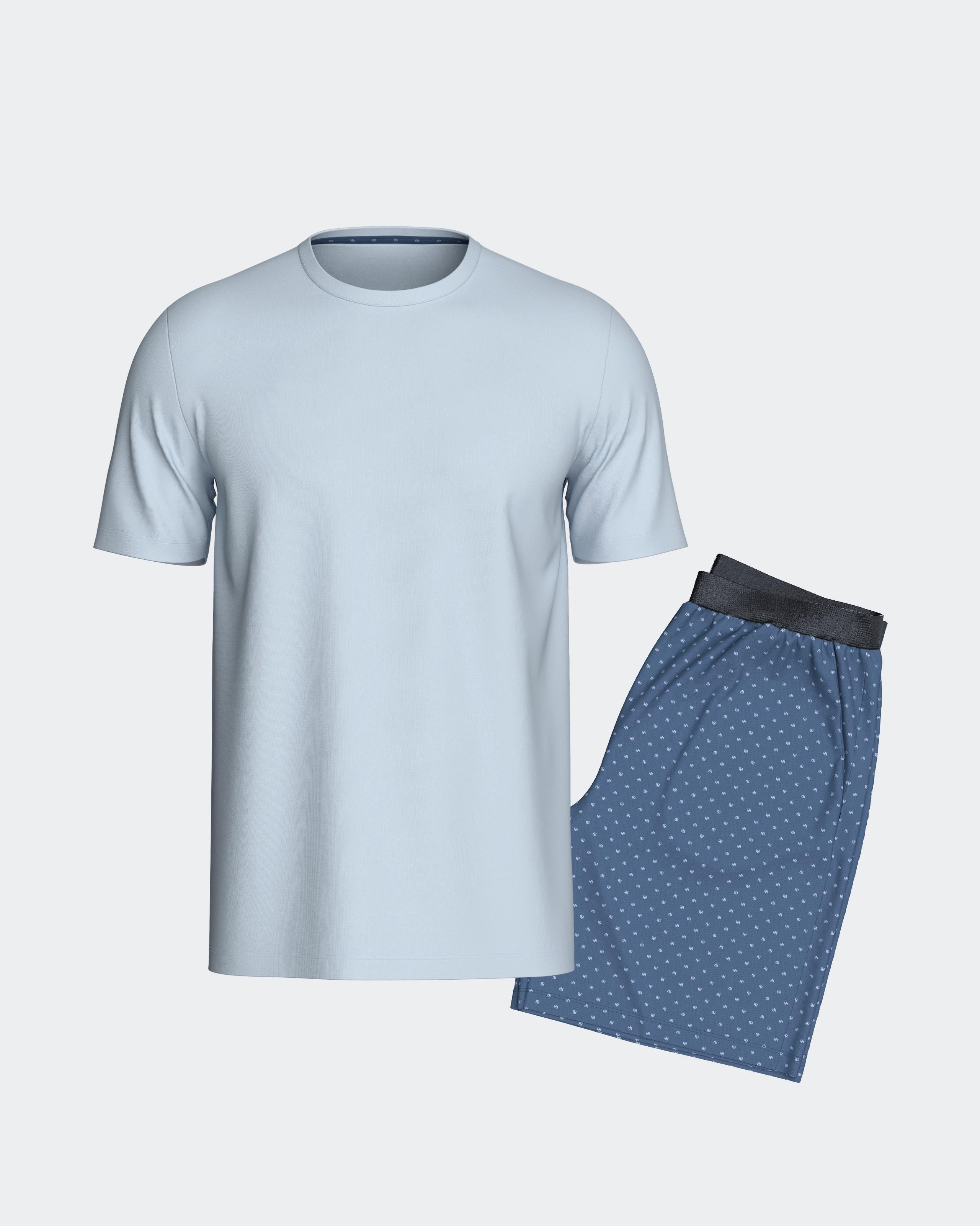 Kurzer Herren-Pyjama aus Stoff