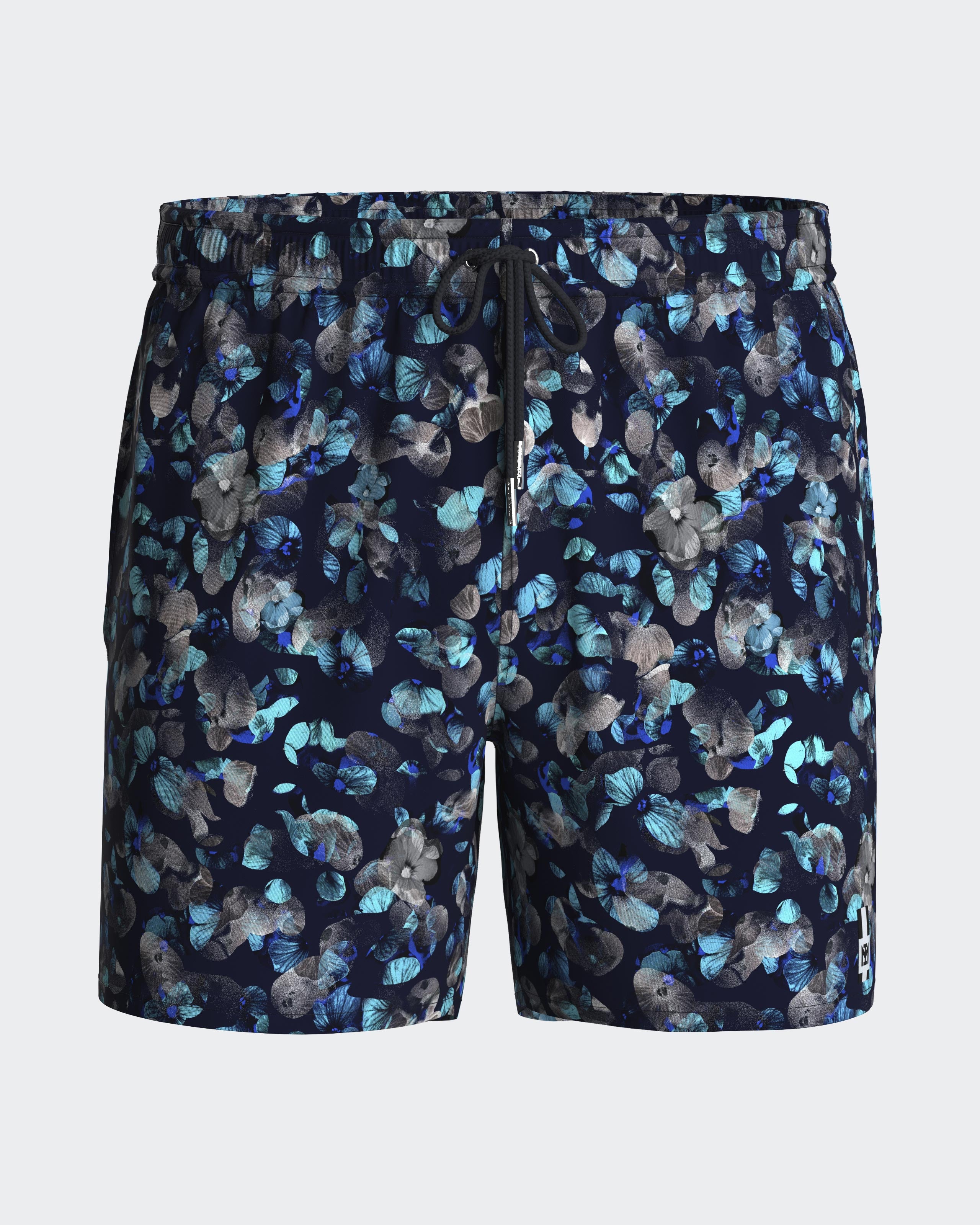 Swimming shorts with floral print