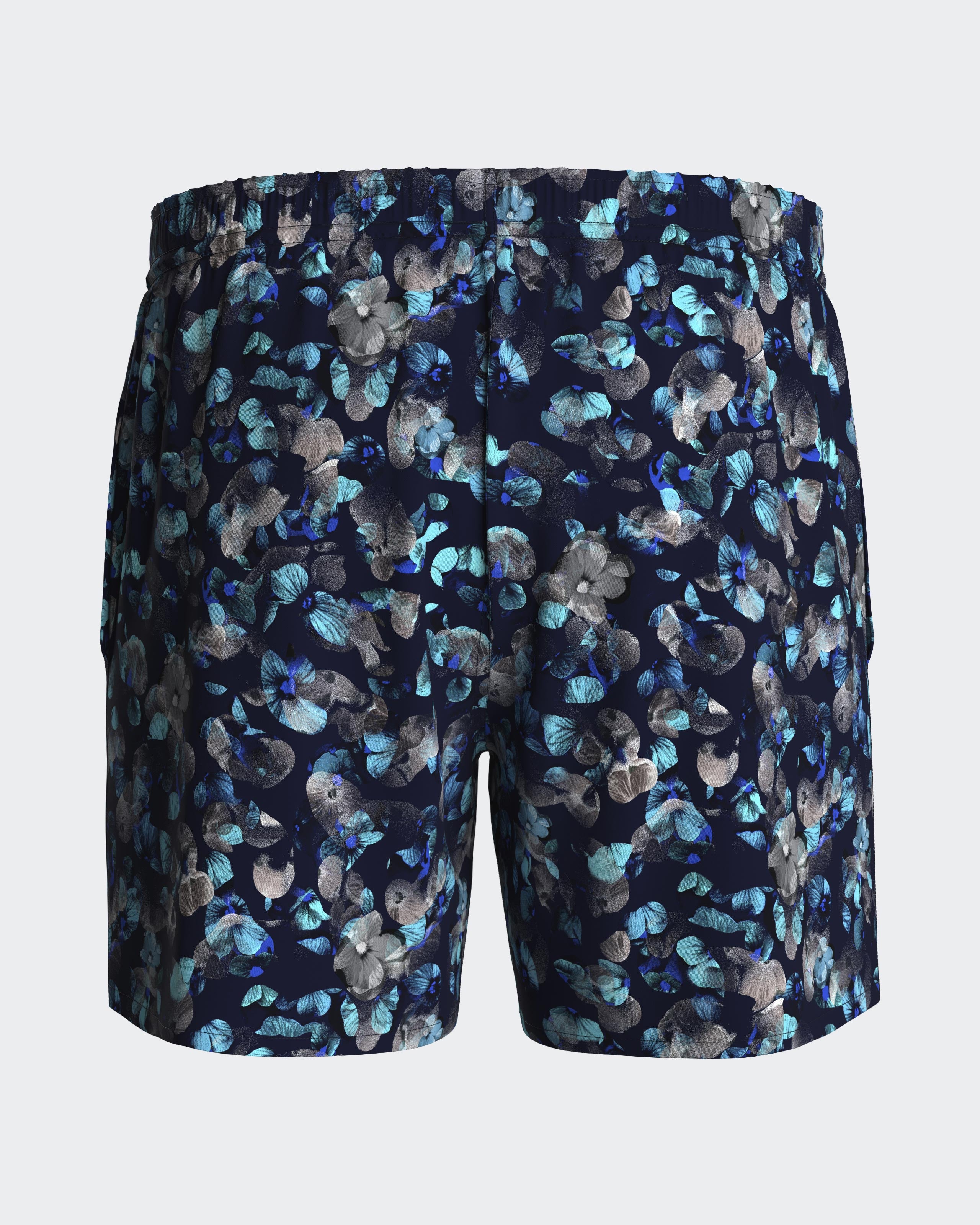 Swimming shorts with floral print