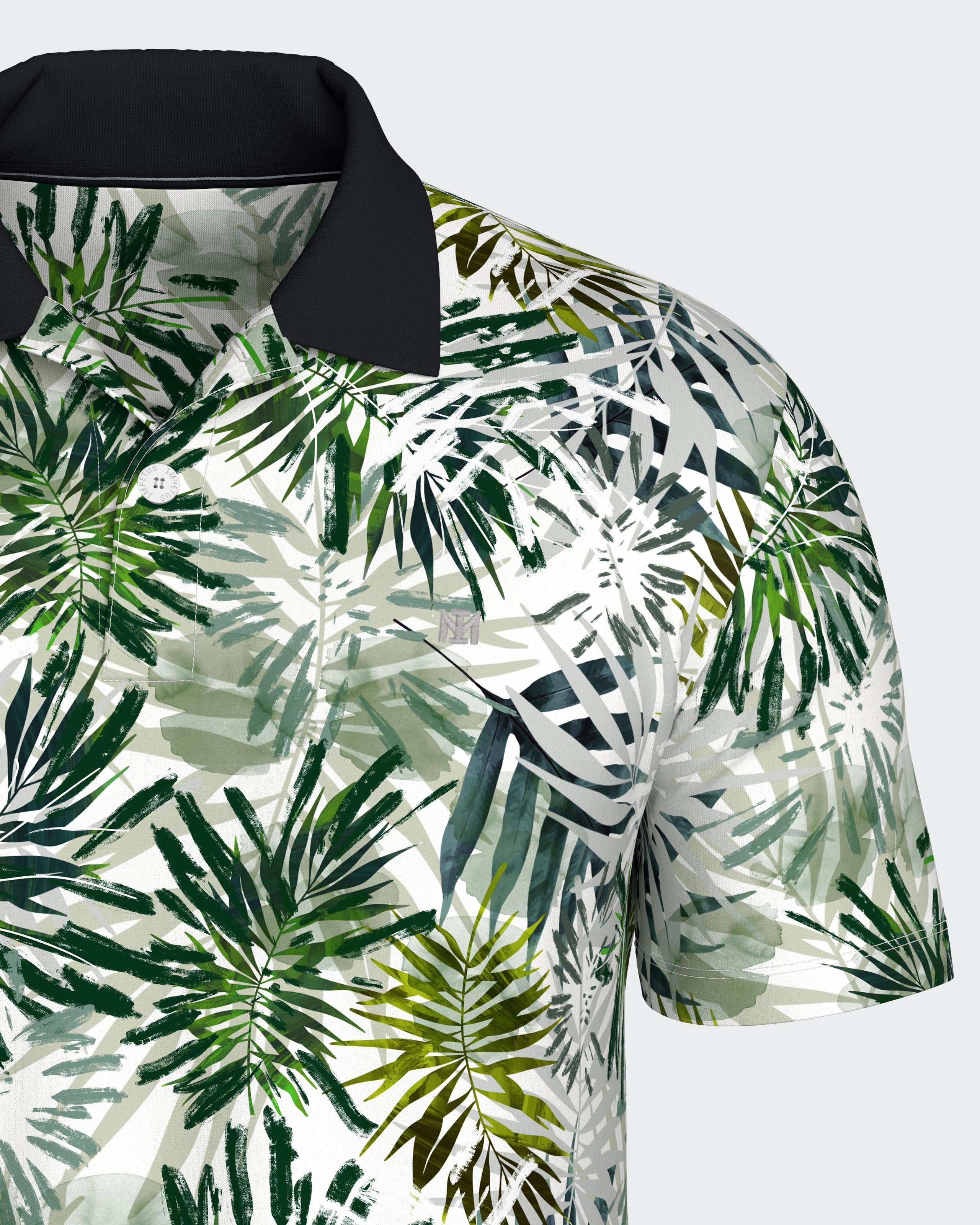 Polo avec imprimé tropical