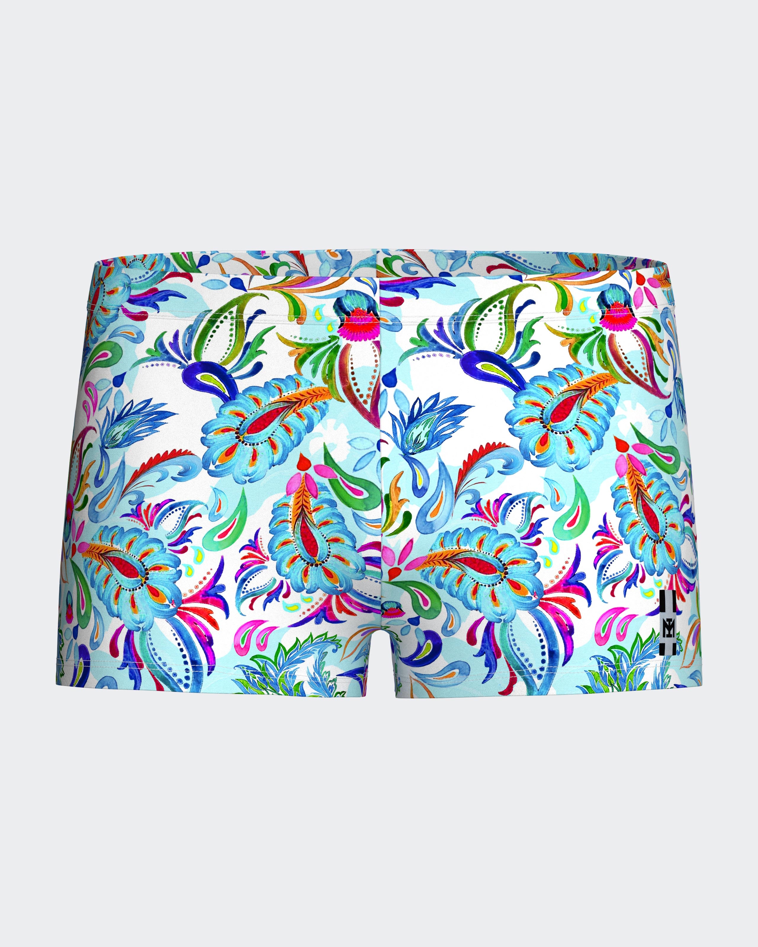 Boxer de bain avec imprimé tropical