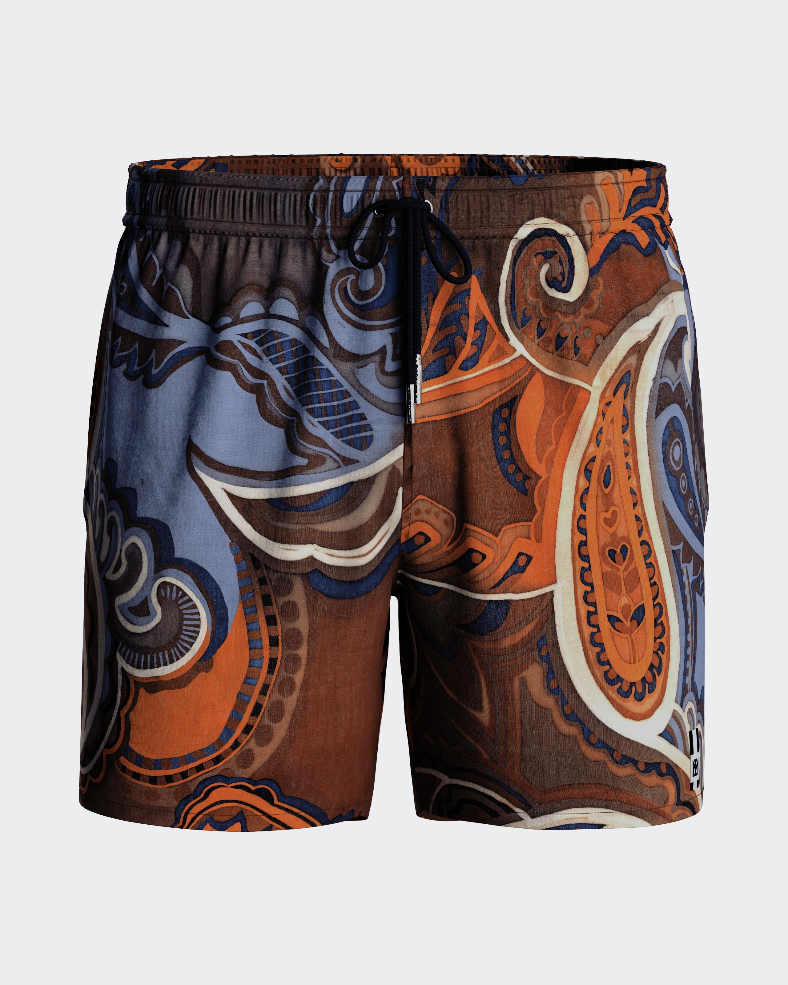 Calções de banho estampado cornucópias