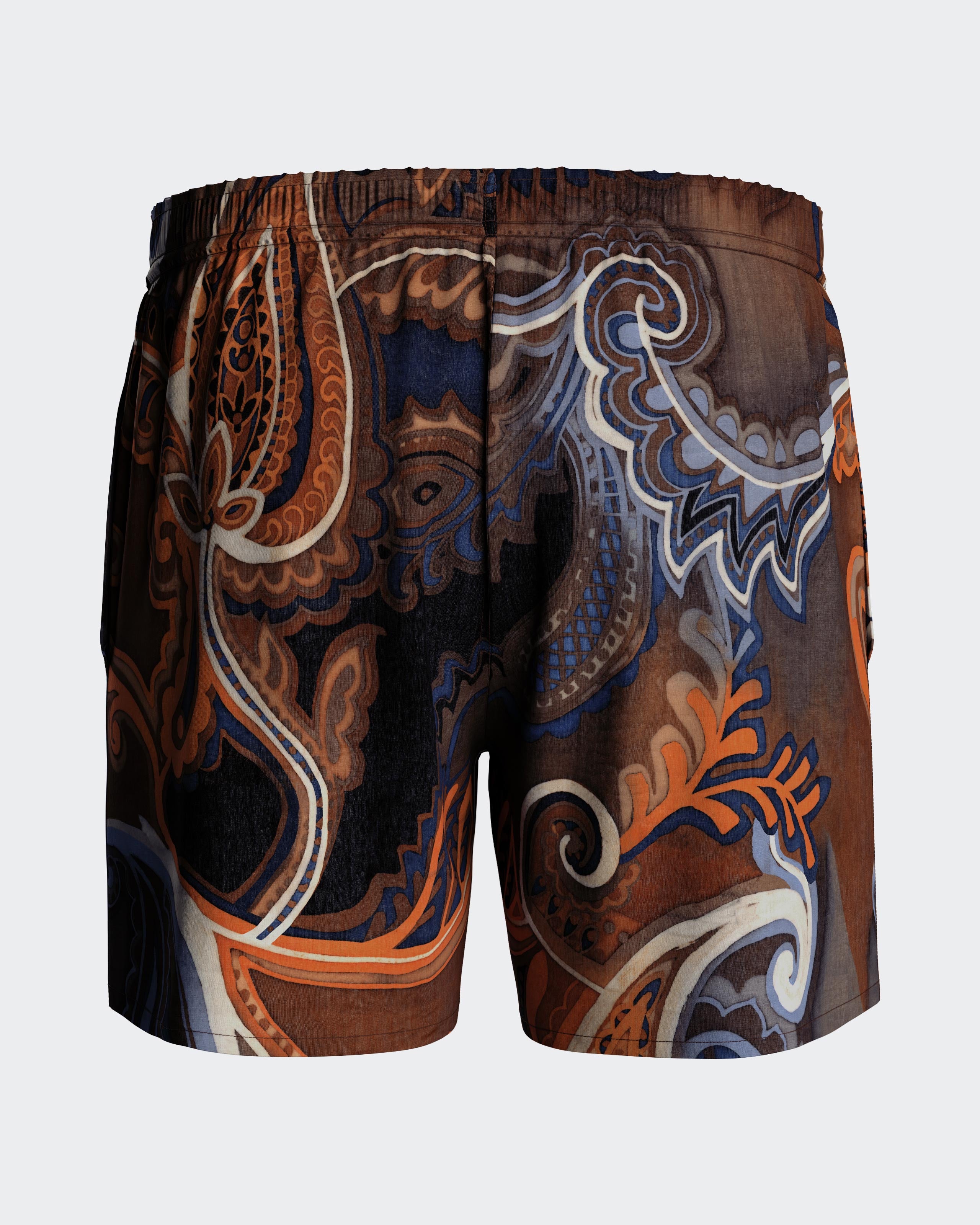 Calções de banho estampado cornucópias