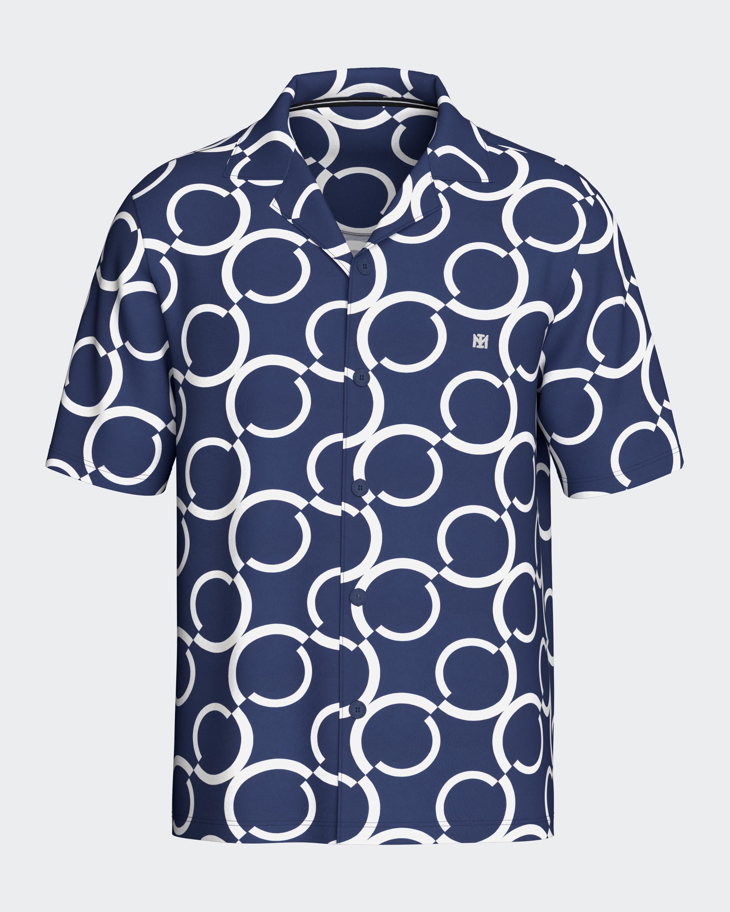 Shirt with geometric print