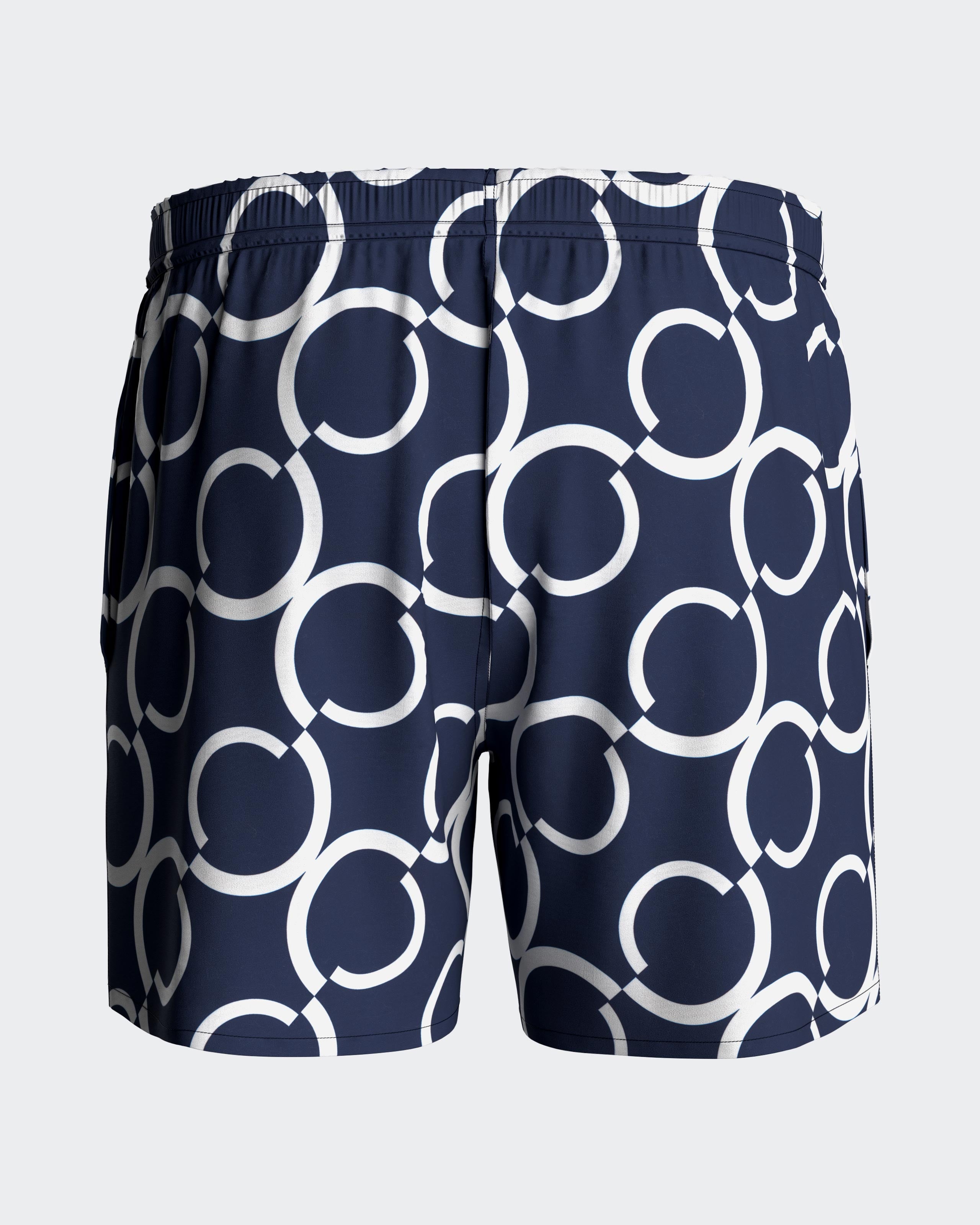 Swimming shorts with geometric print