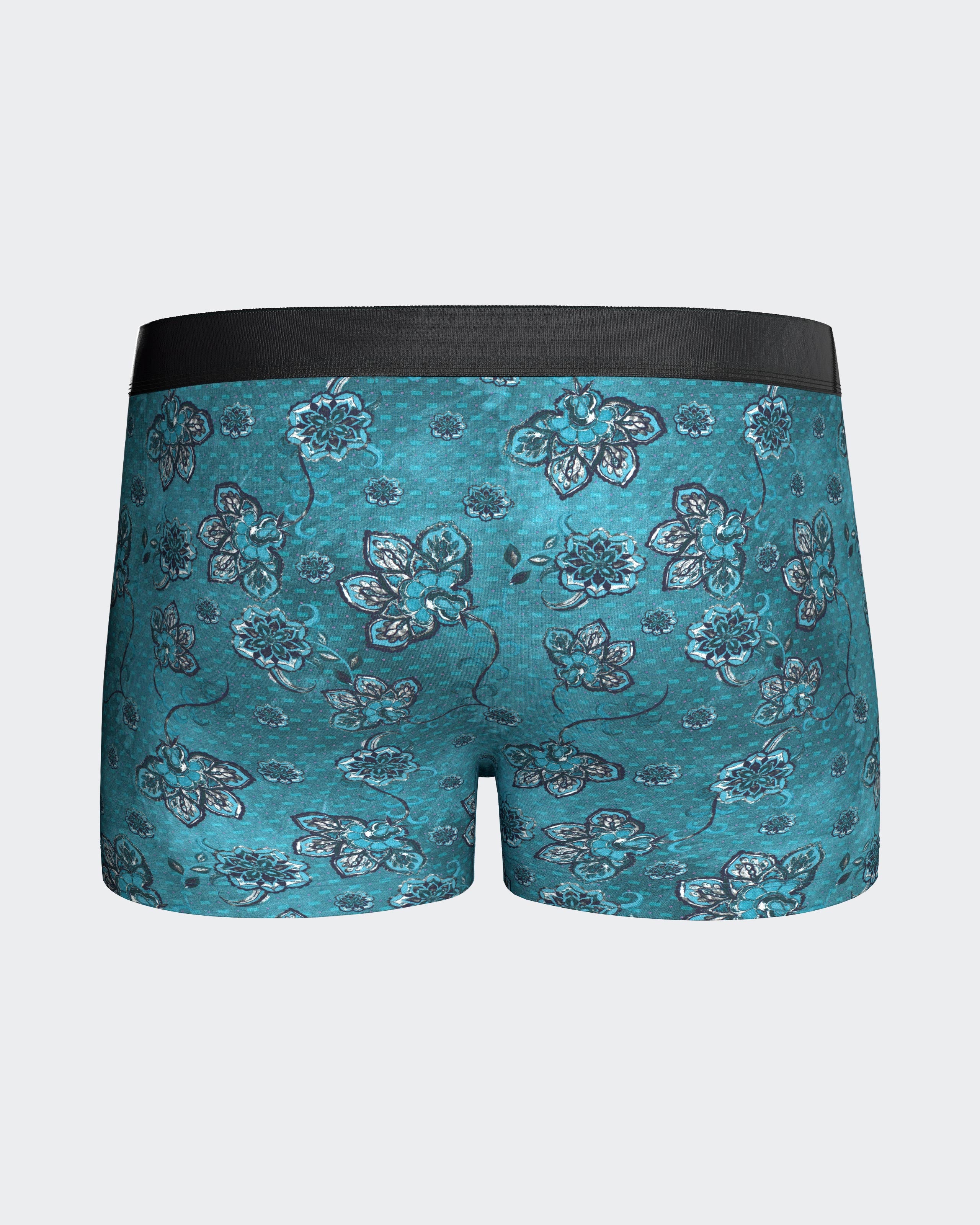 Men's floral print boxer in Lyocell