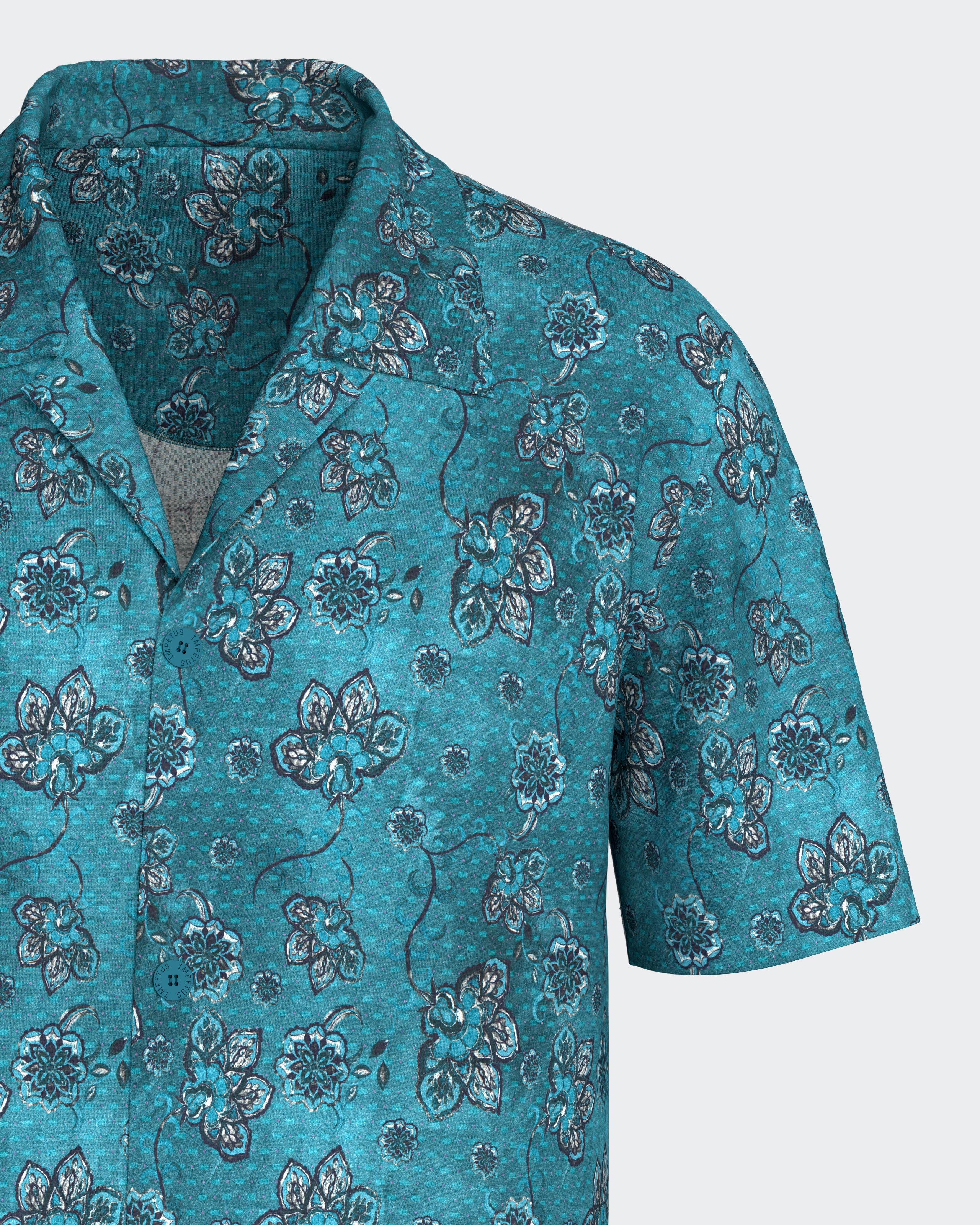 Men's short pyjamas with buttons in Lyocell