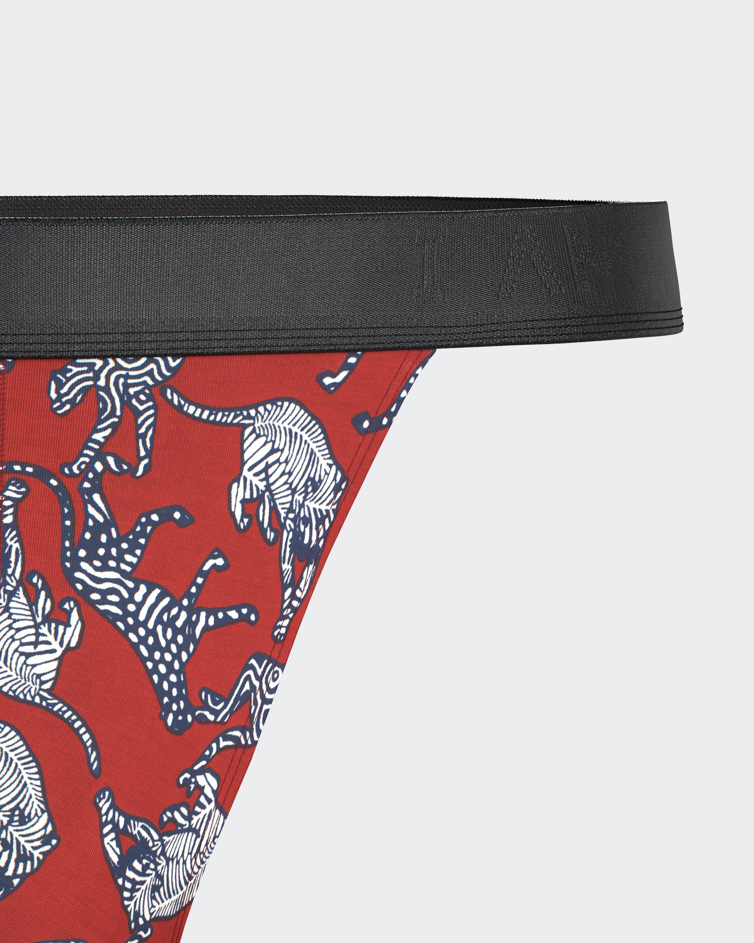 Herren‑String mit Print aus Lyocell