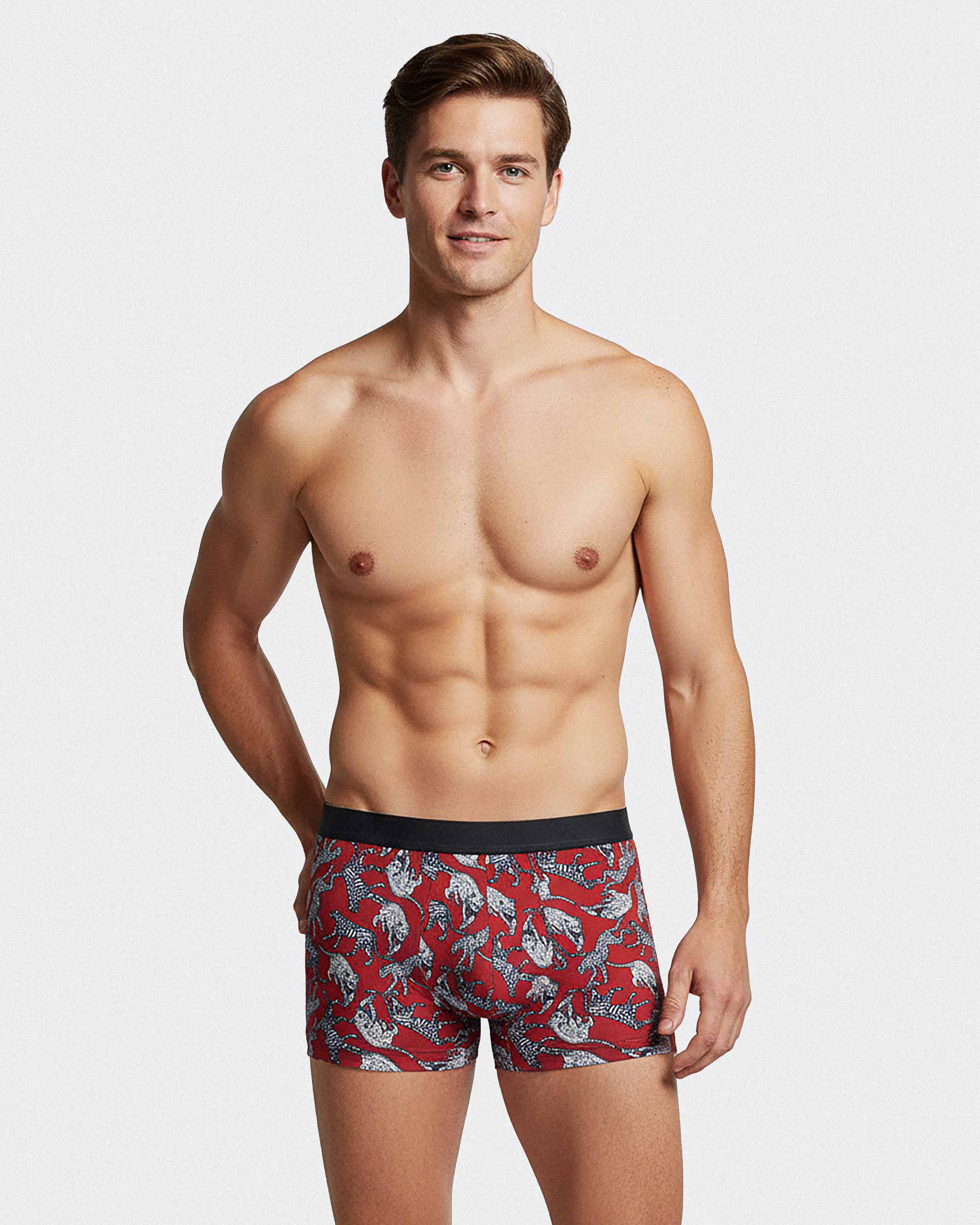 Boxer de homem estampado em Lyocell