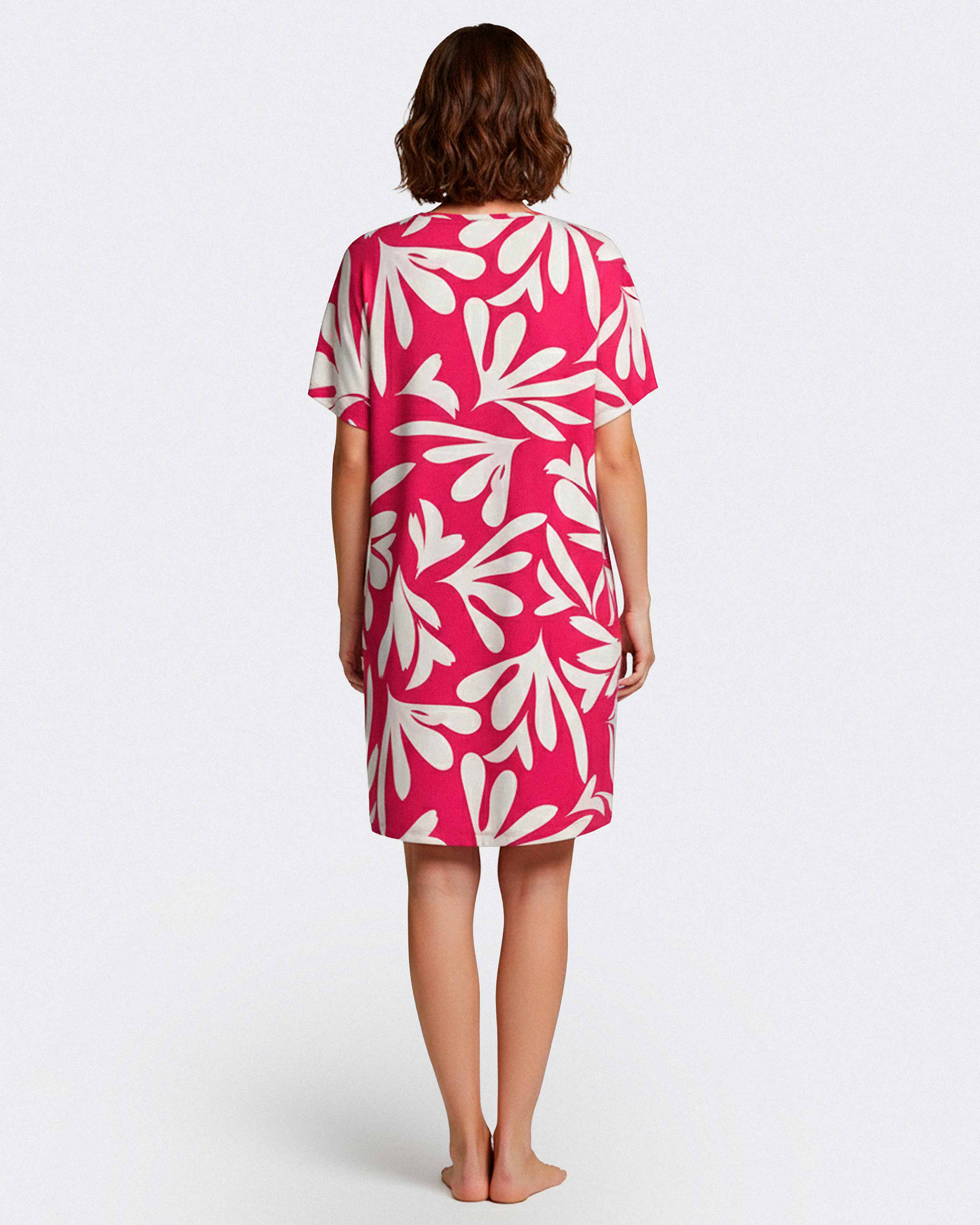Nightdress with floral print in Lyocell