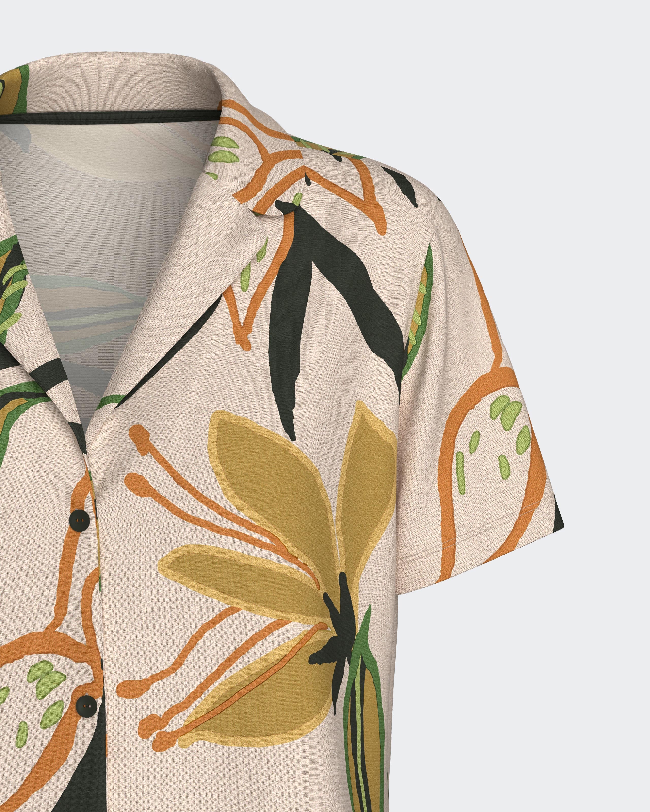 Women's short pyjamas with buttons in Lyocell