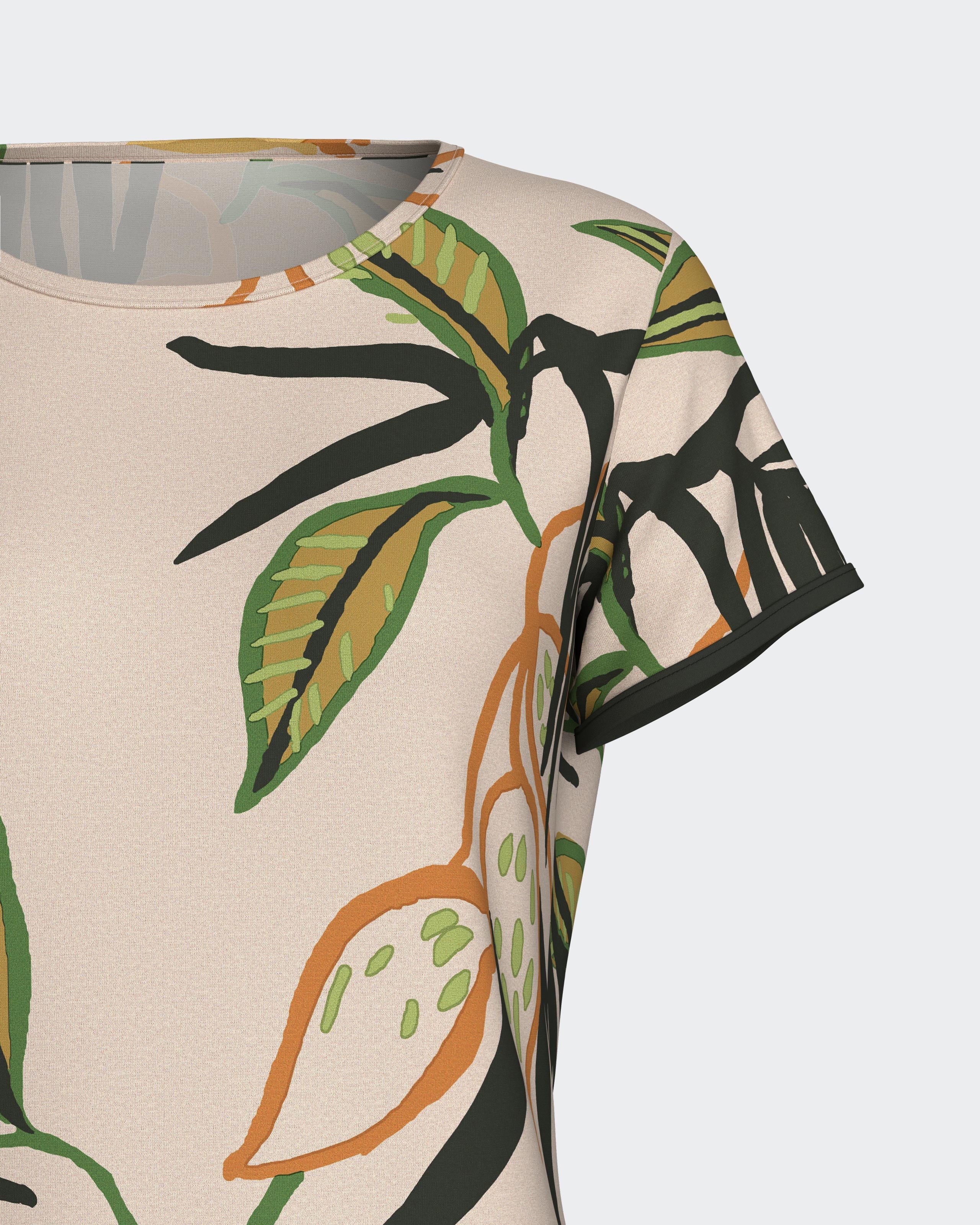 Damen-Kurzpyjama aus Lyocell mit Print