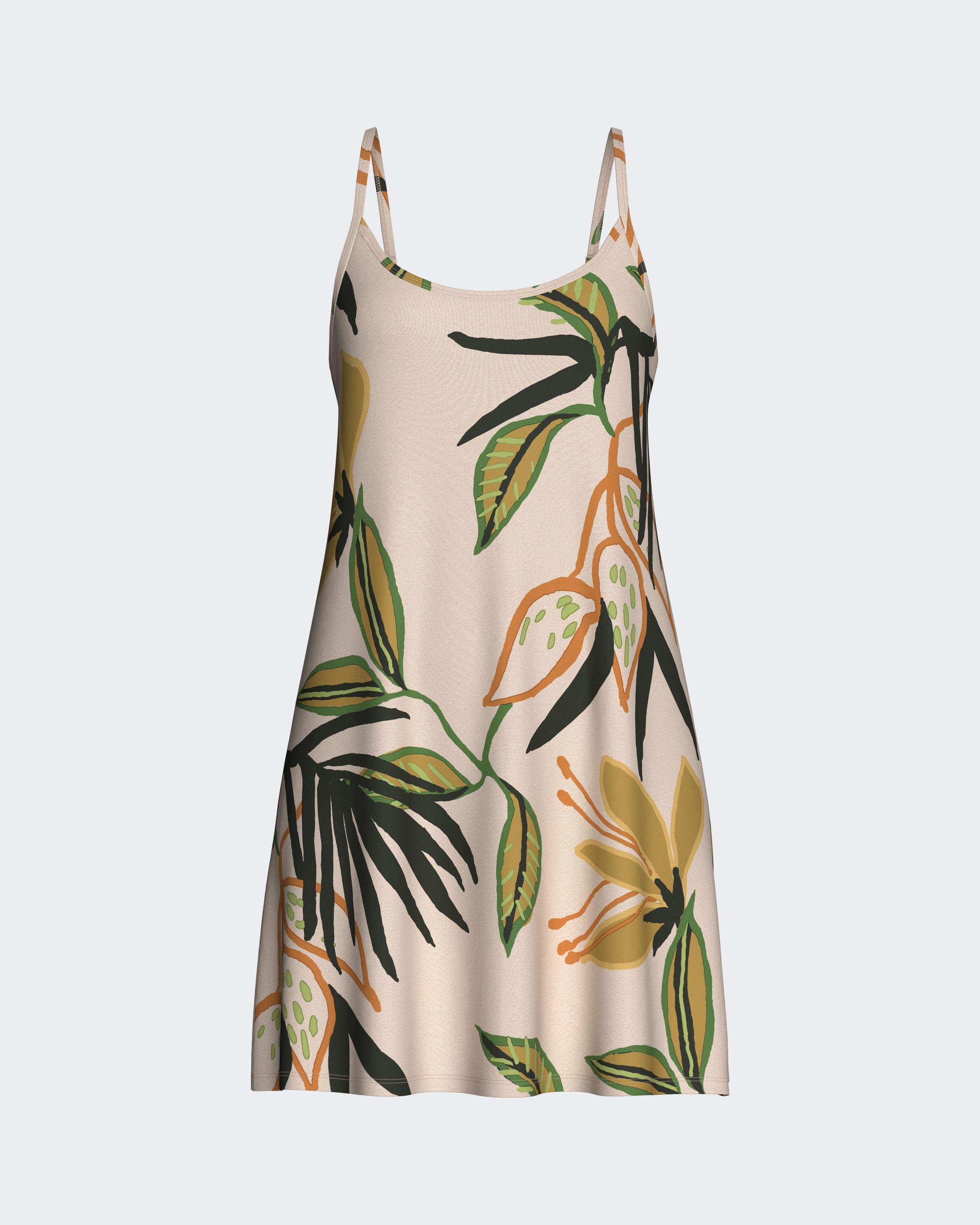 Chemise de nuit courte à imprimé en Lyocell