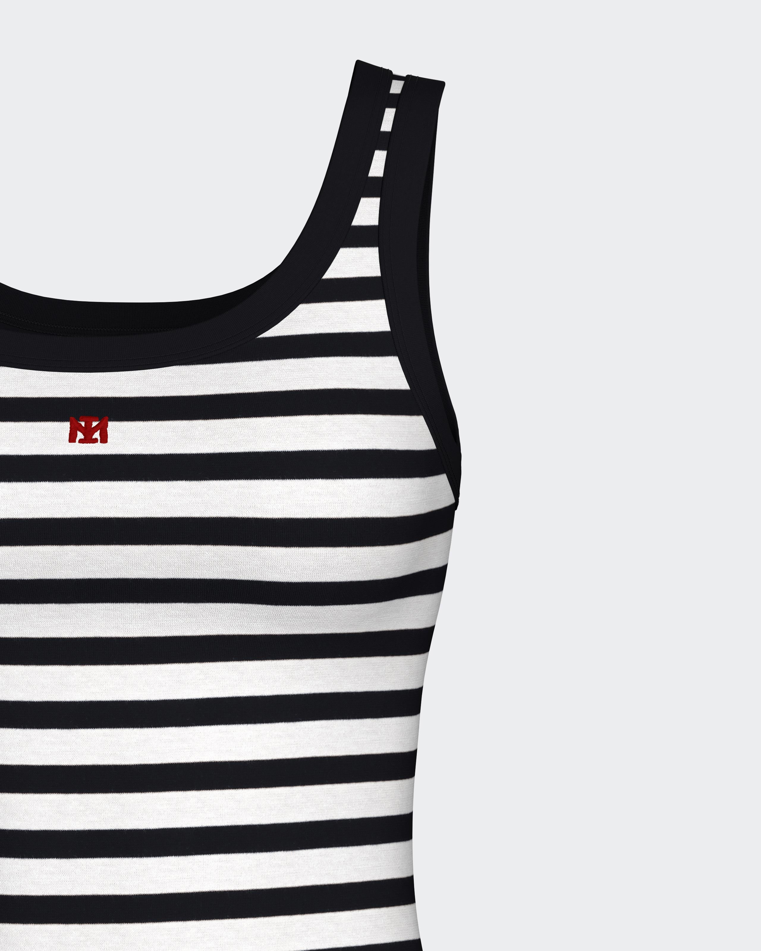 Pyjama court pour femme à rayures en Coton