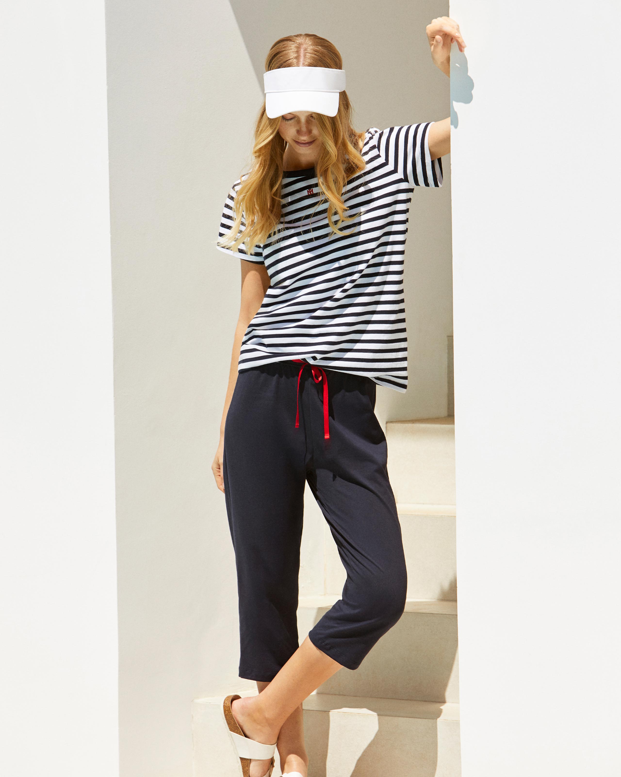Women's striped cotton pyjamas
