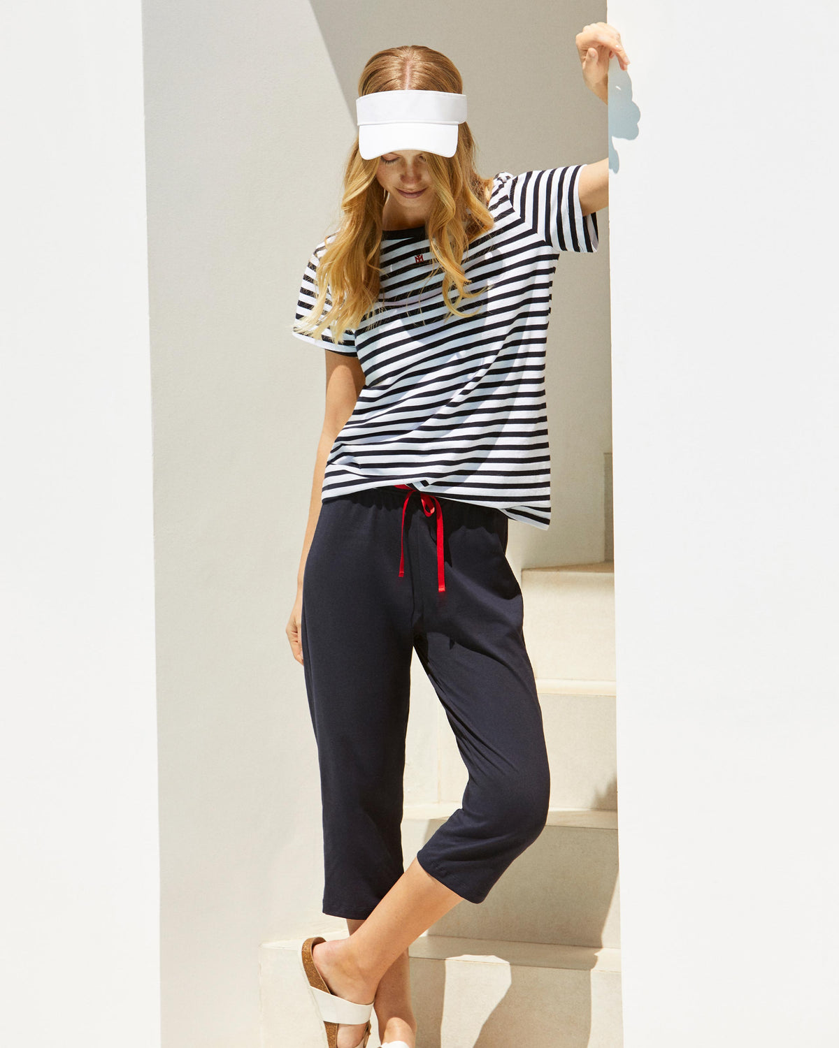 Pyjama pour femme à rayures en Coton