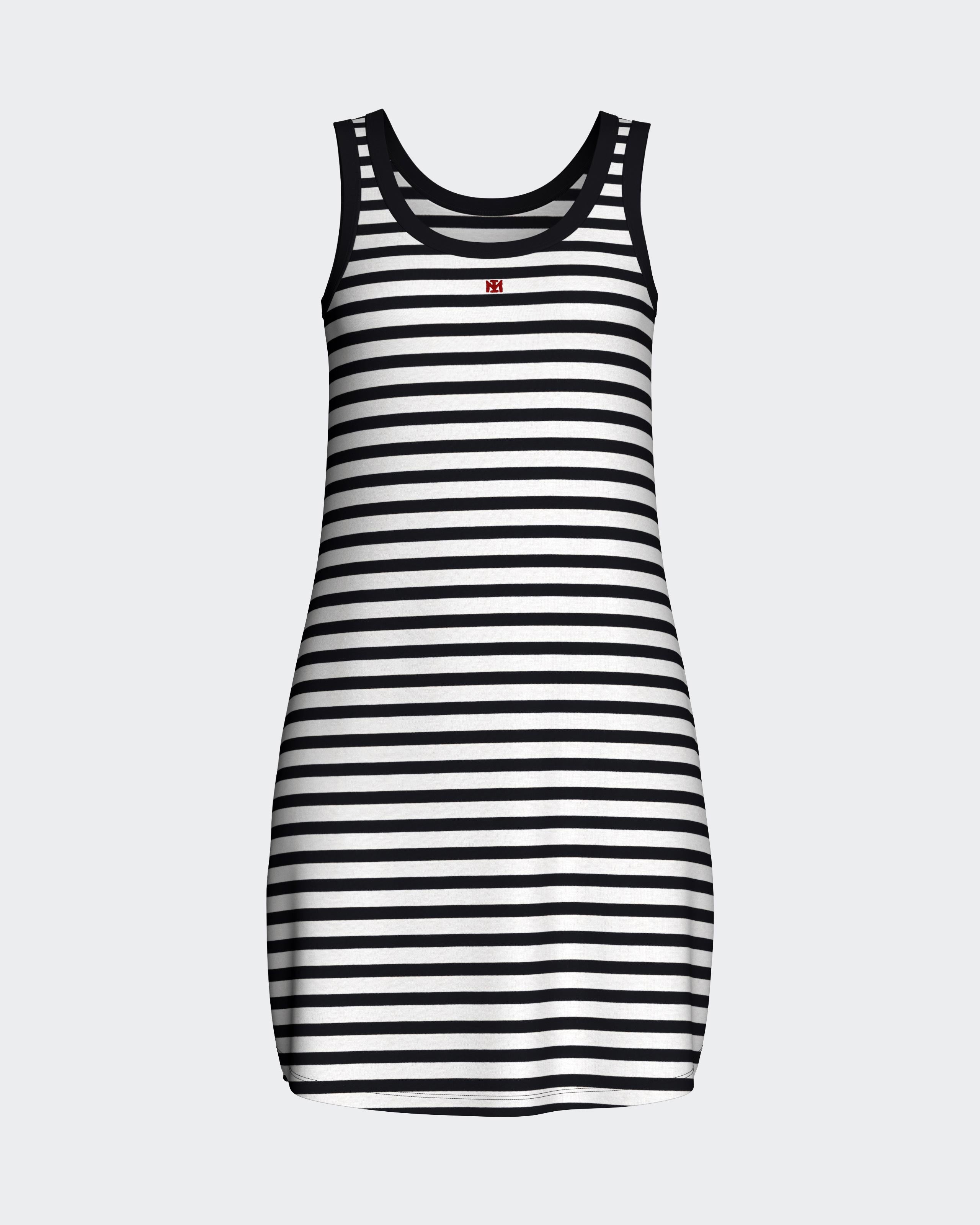 Chemise de nuit à rayures en Coton