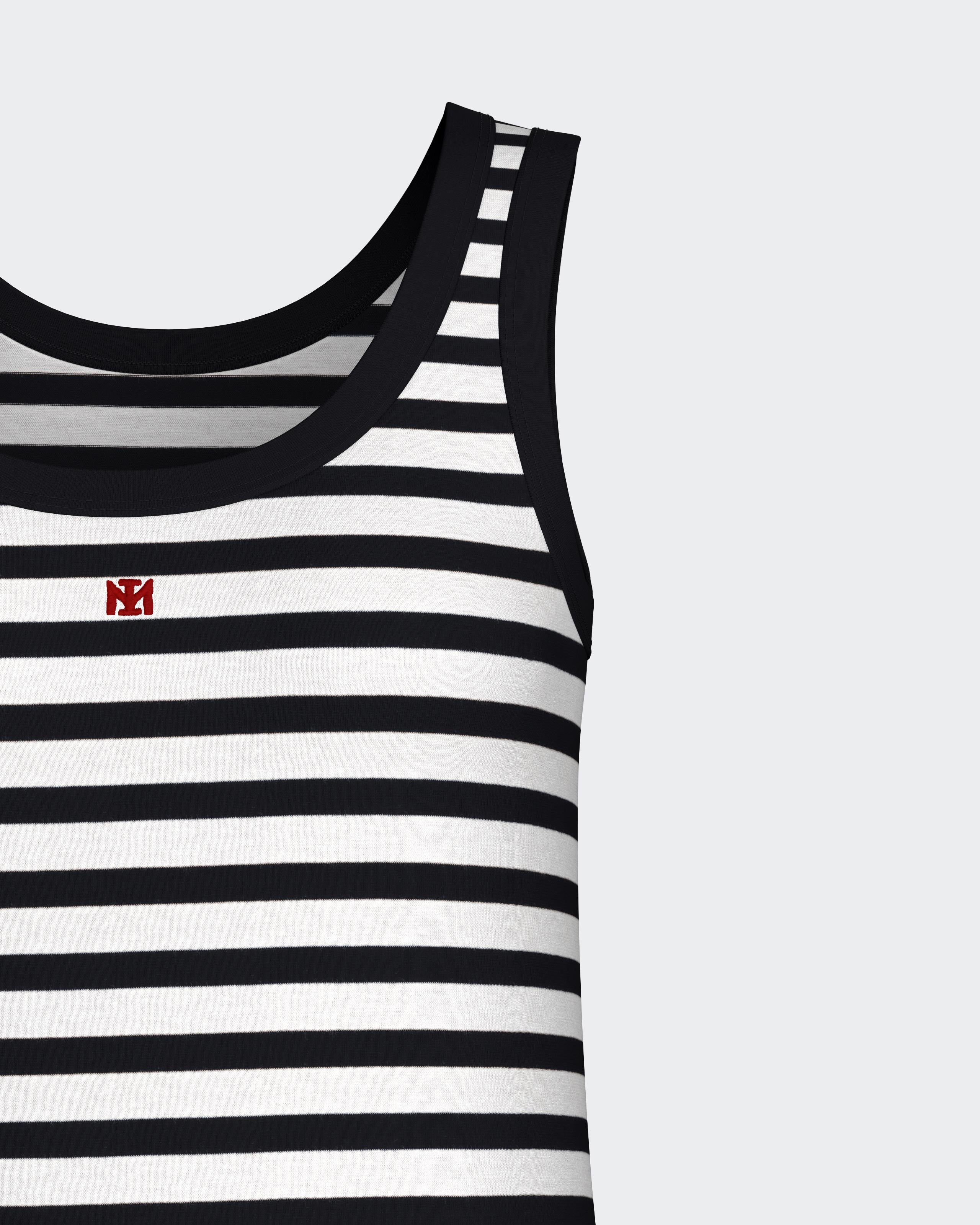 Chemise de nuit à rayures en Coton