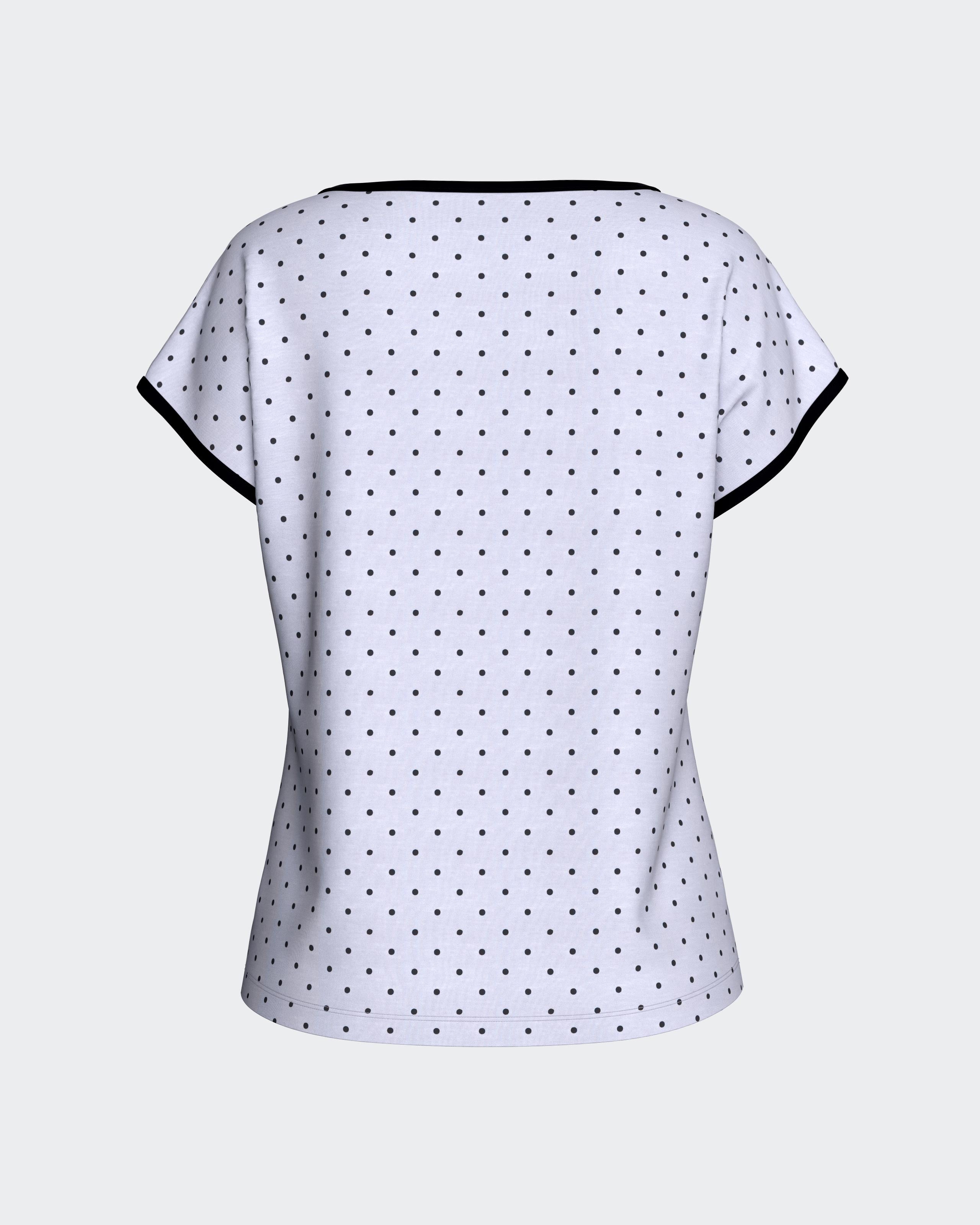 Pyjama court pour femme à petits pois en Modal