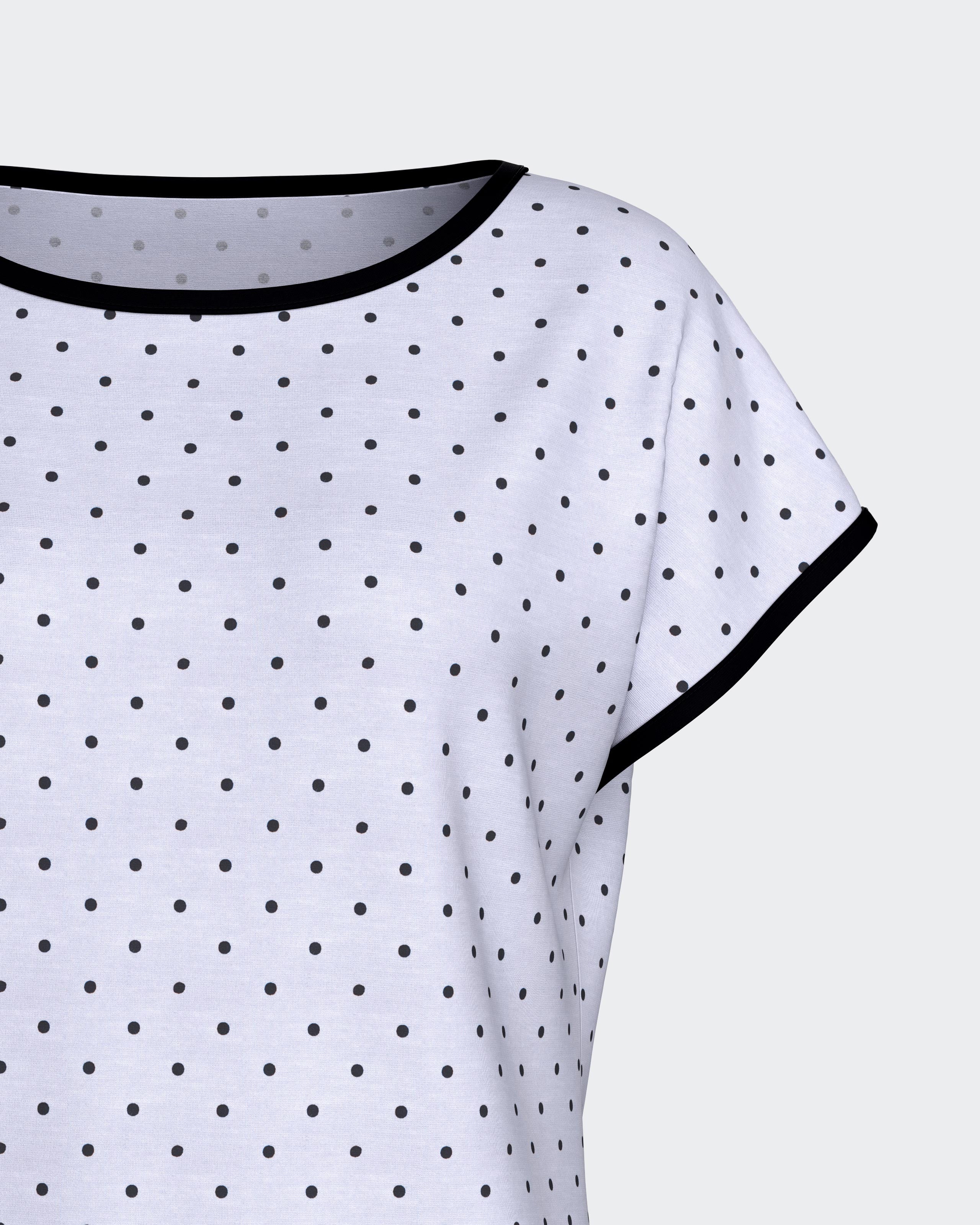 Pyjama court pour femme à petits pois en Modal