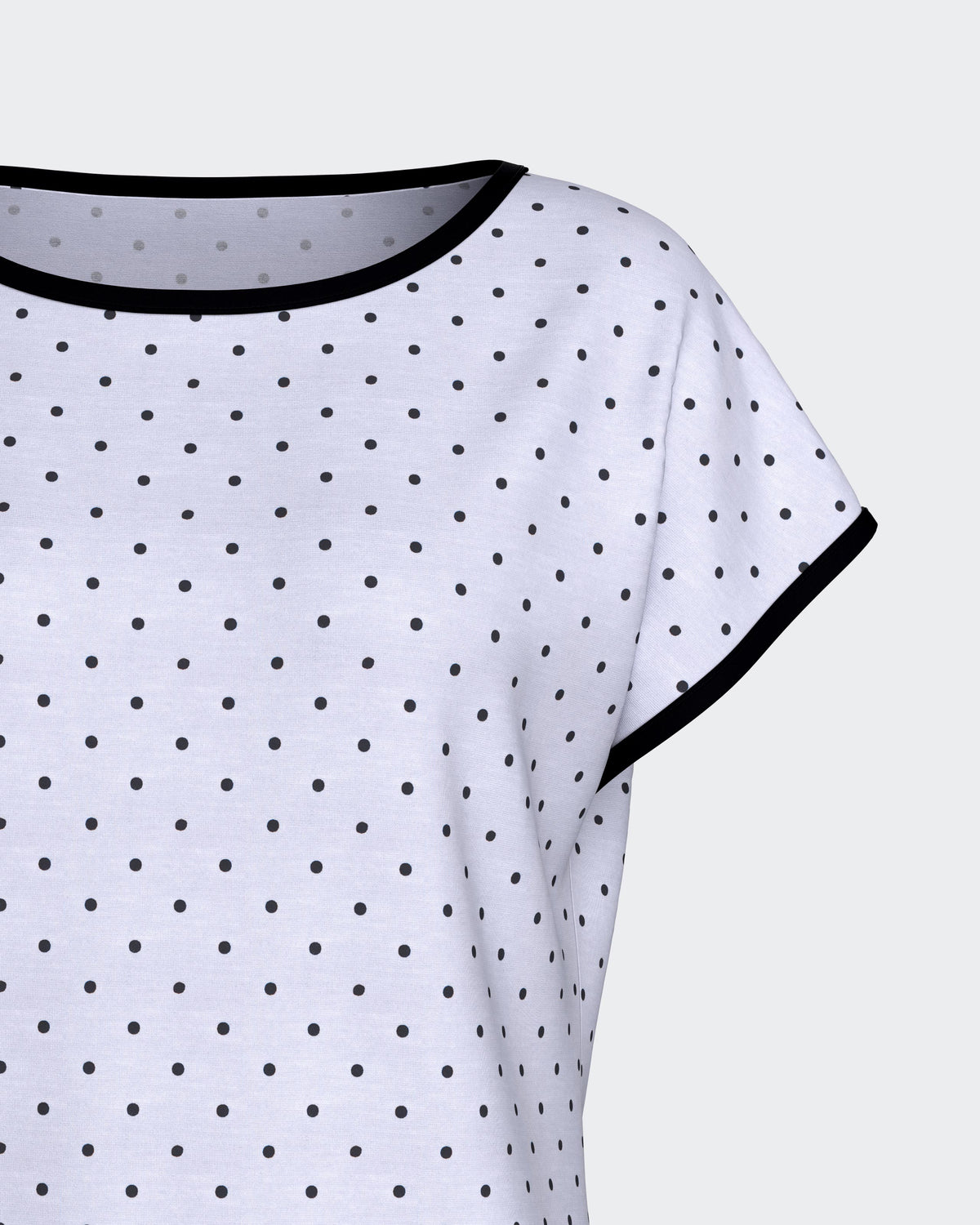 Pijama de mulher curto às bolinhas em Modal