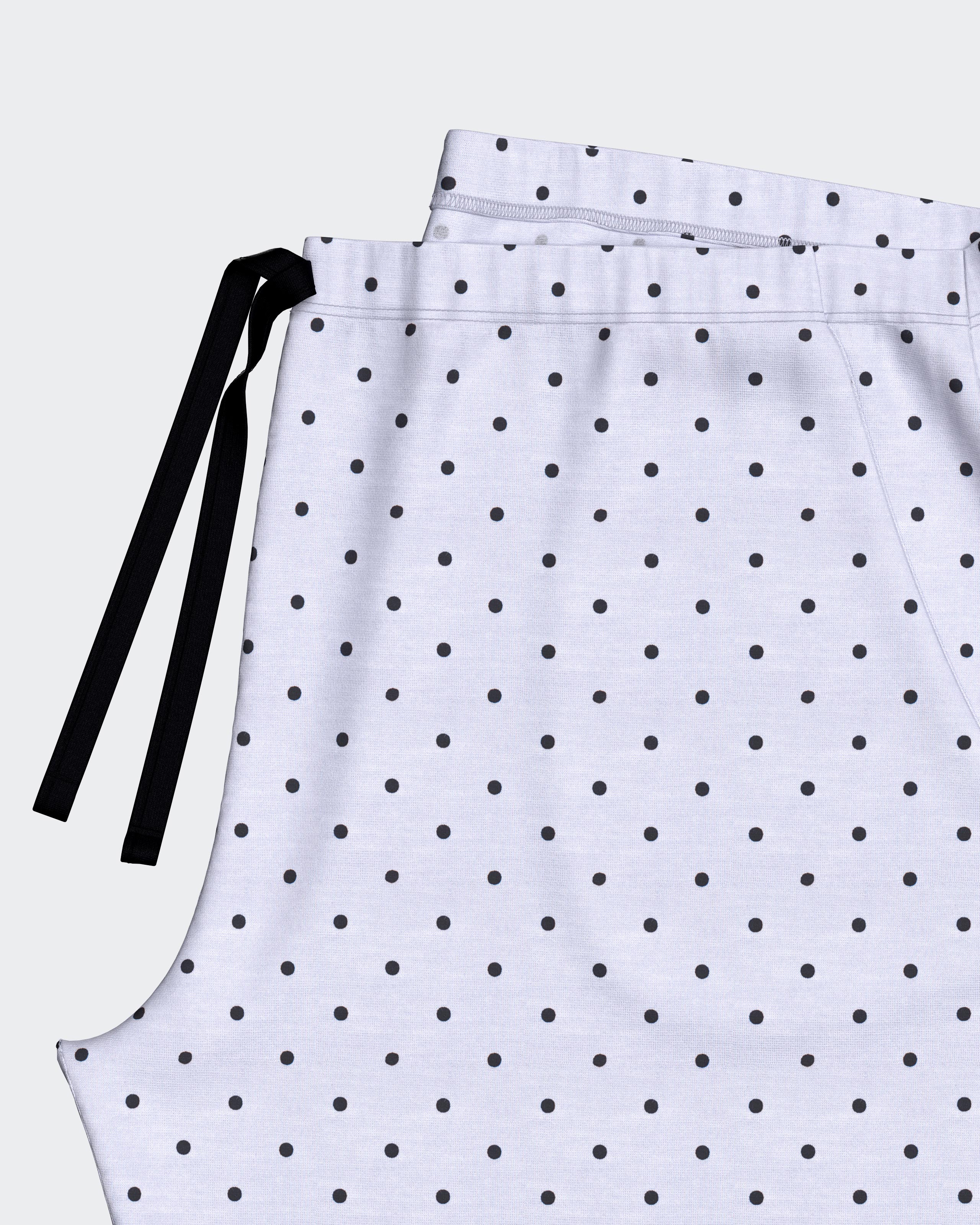 Pyjama court pour femme à petits pois en Modal