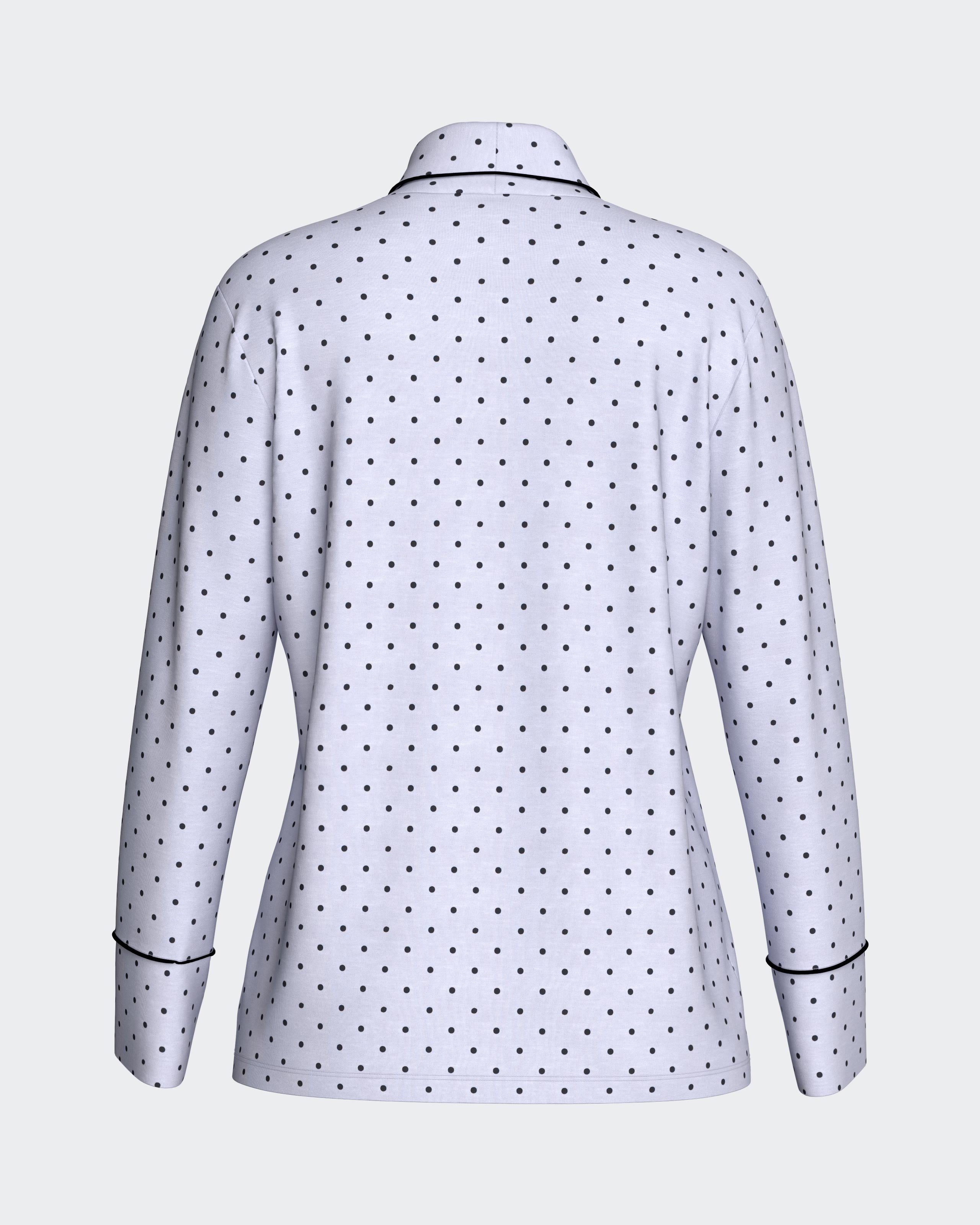Pyjama long pour femme avec boutons en Modal