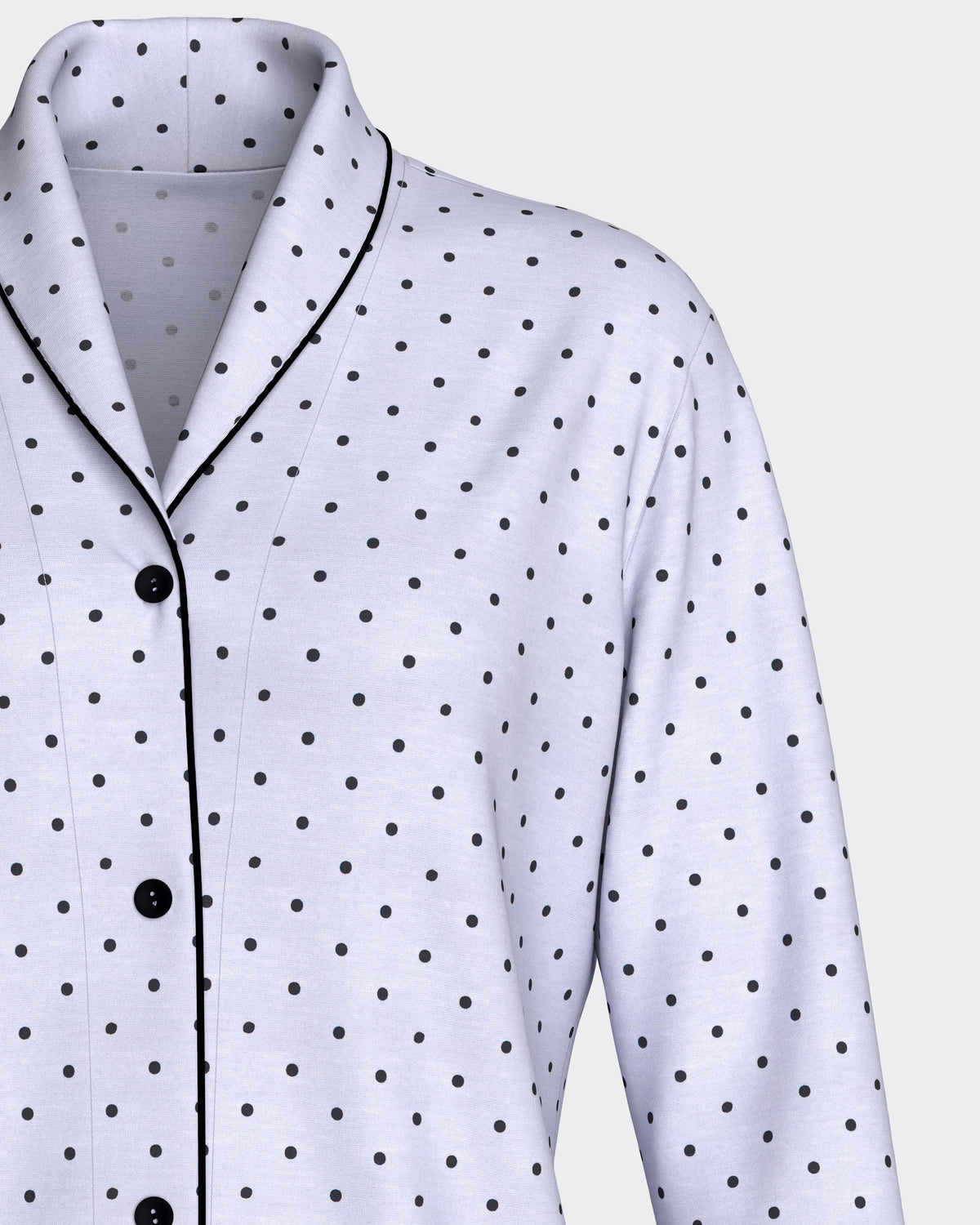 Langer Damen‑Pyjama aus Modal mit Knöpfen