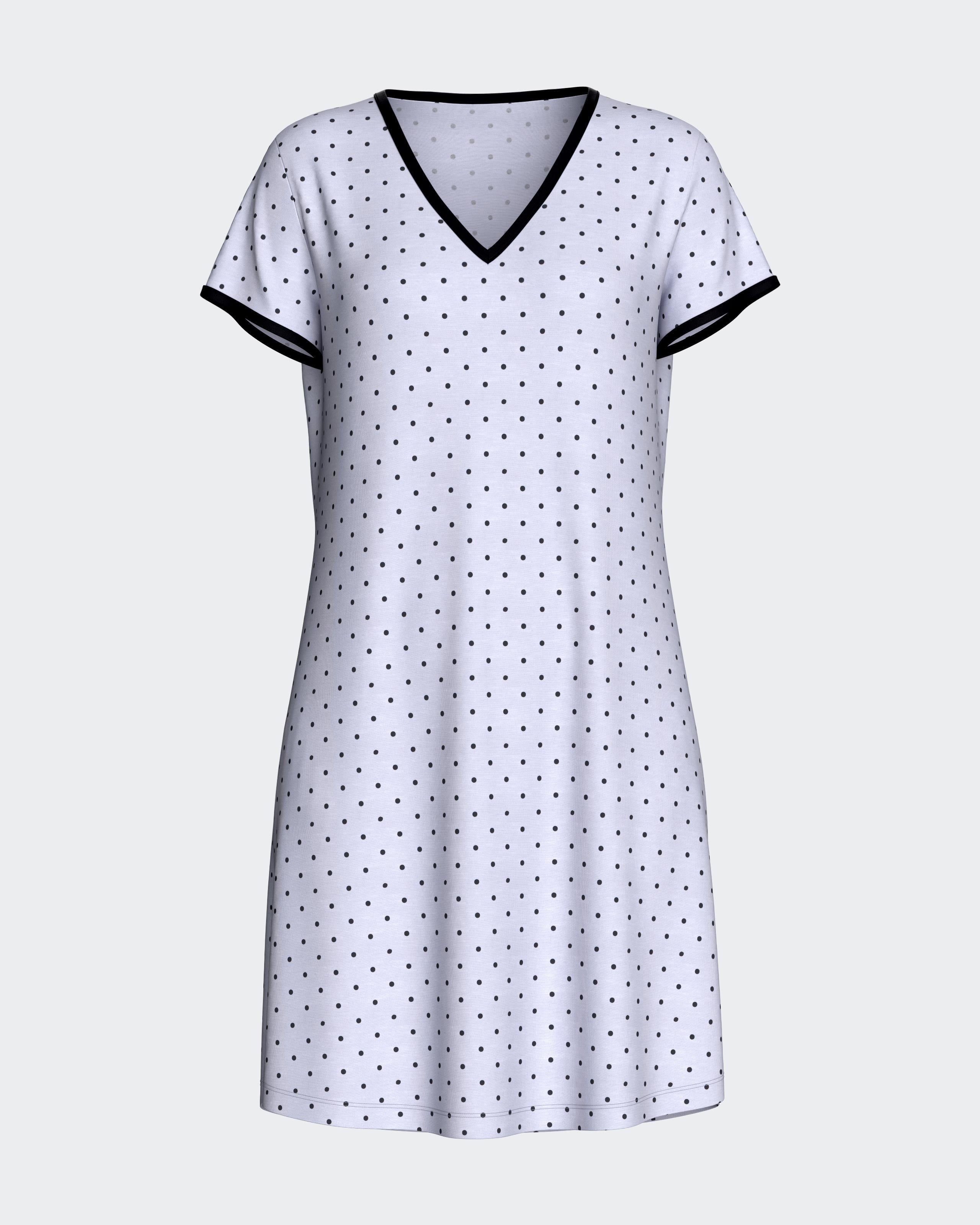 Chemise de nuit à petits pois en Modal