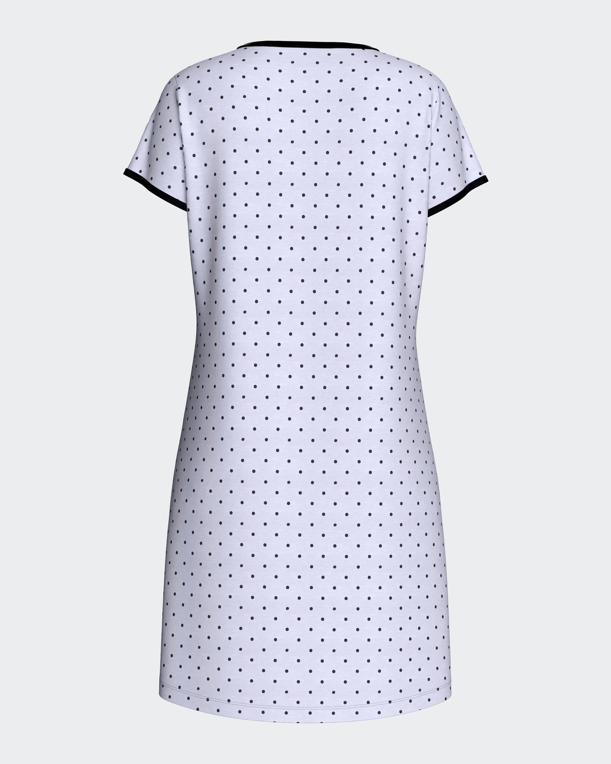 Camisa de dormir às bolinhas em Modal