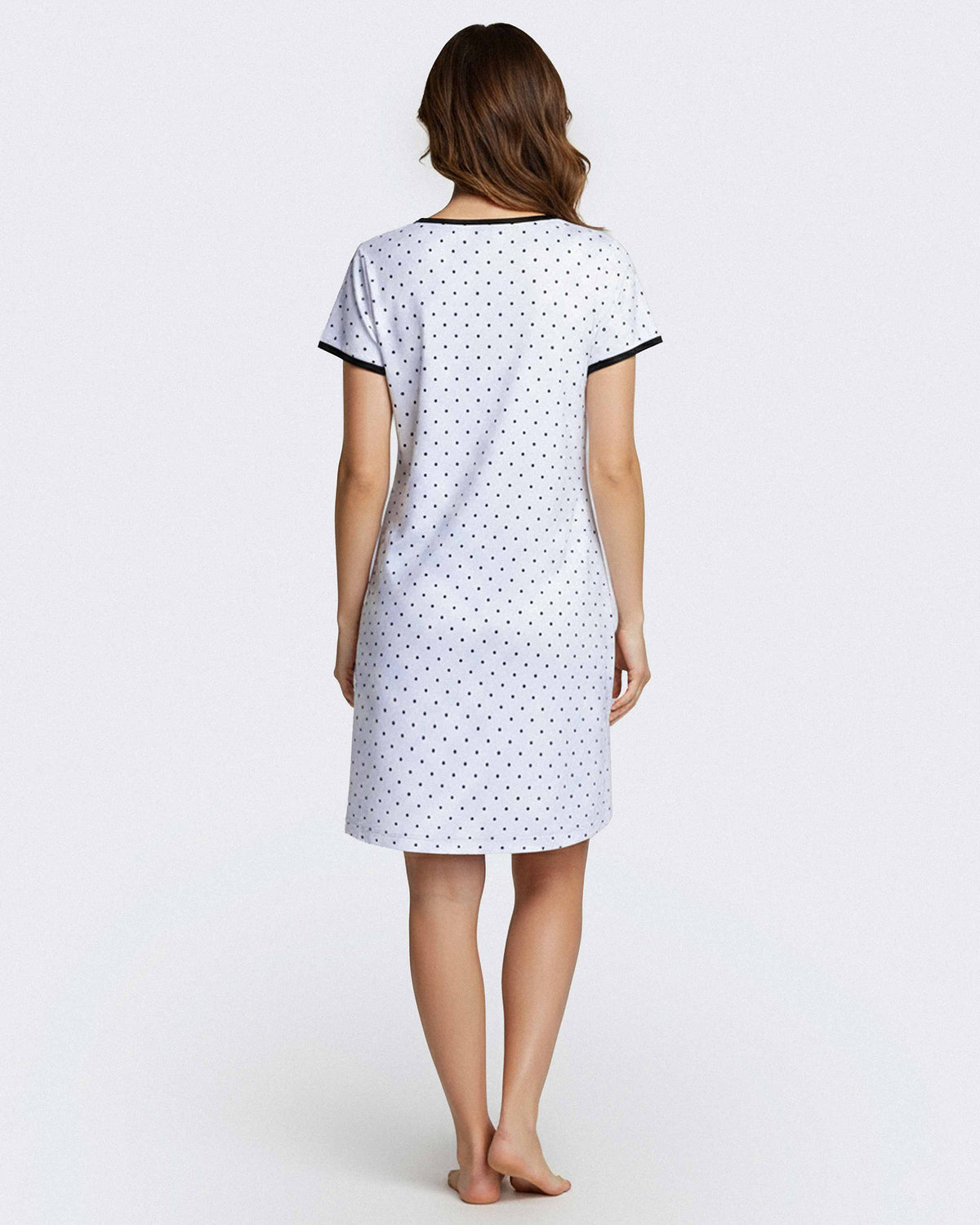 Polka dot nightdress in Modal