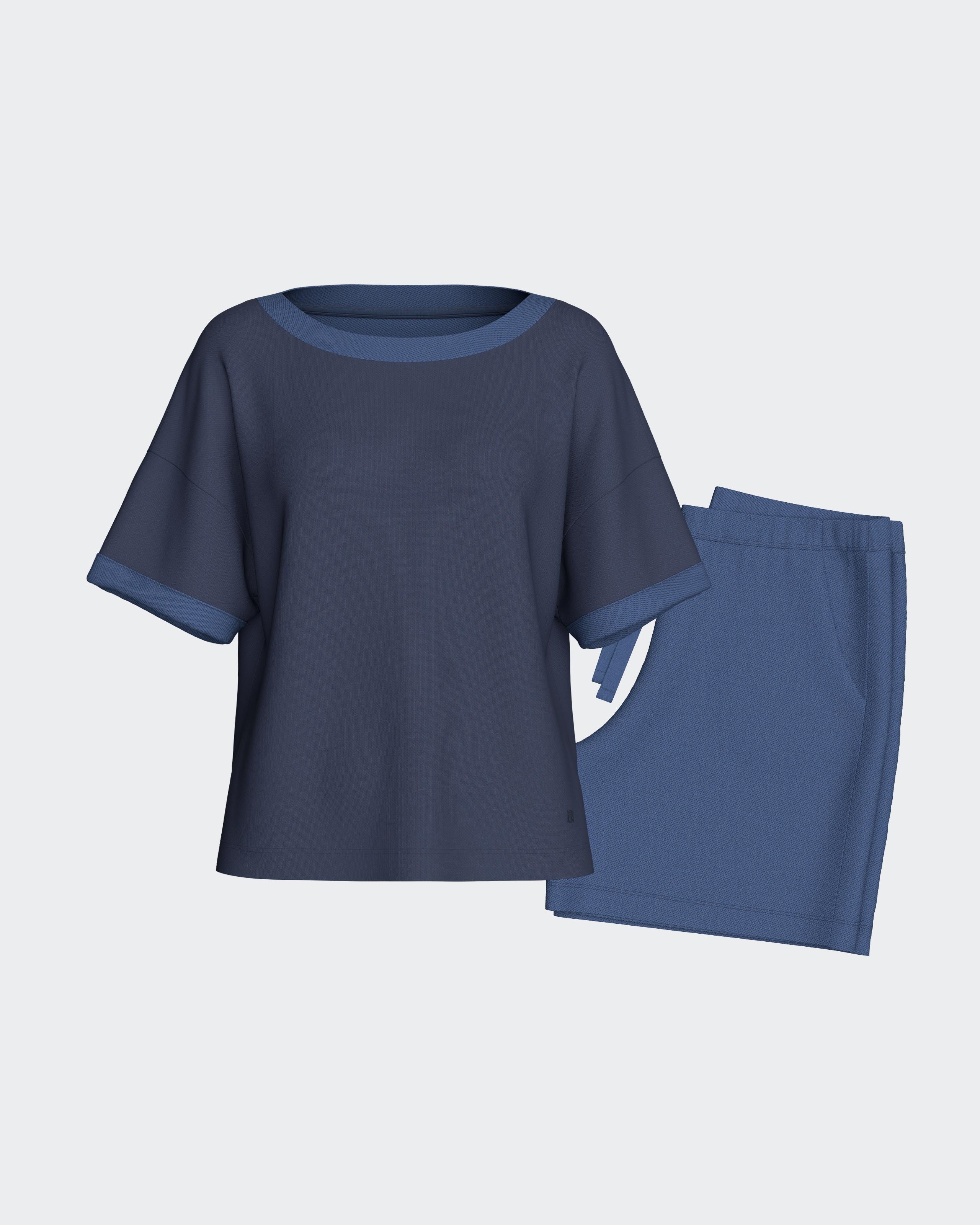 Short Loungewear Set in Lyocell Cotton