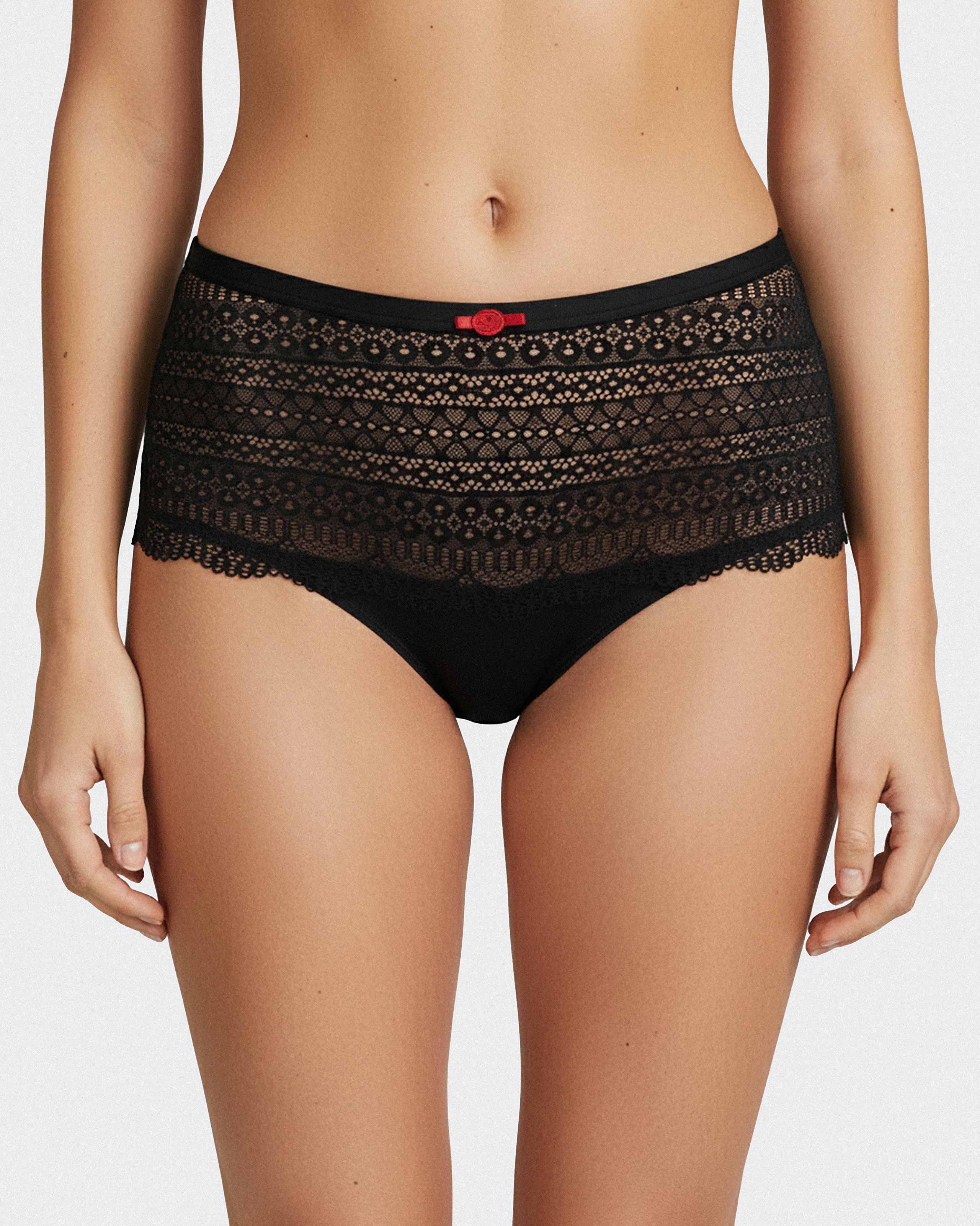 Culotte hipster en Lyocell avec détail en dentelle
