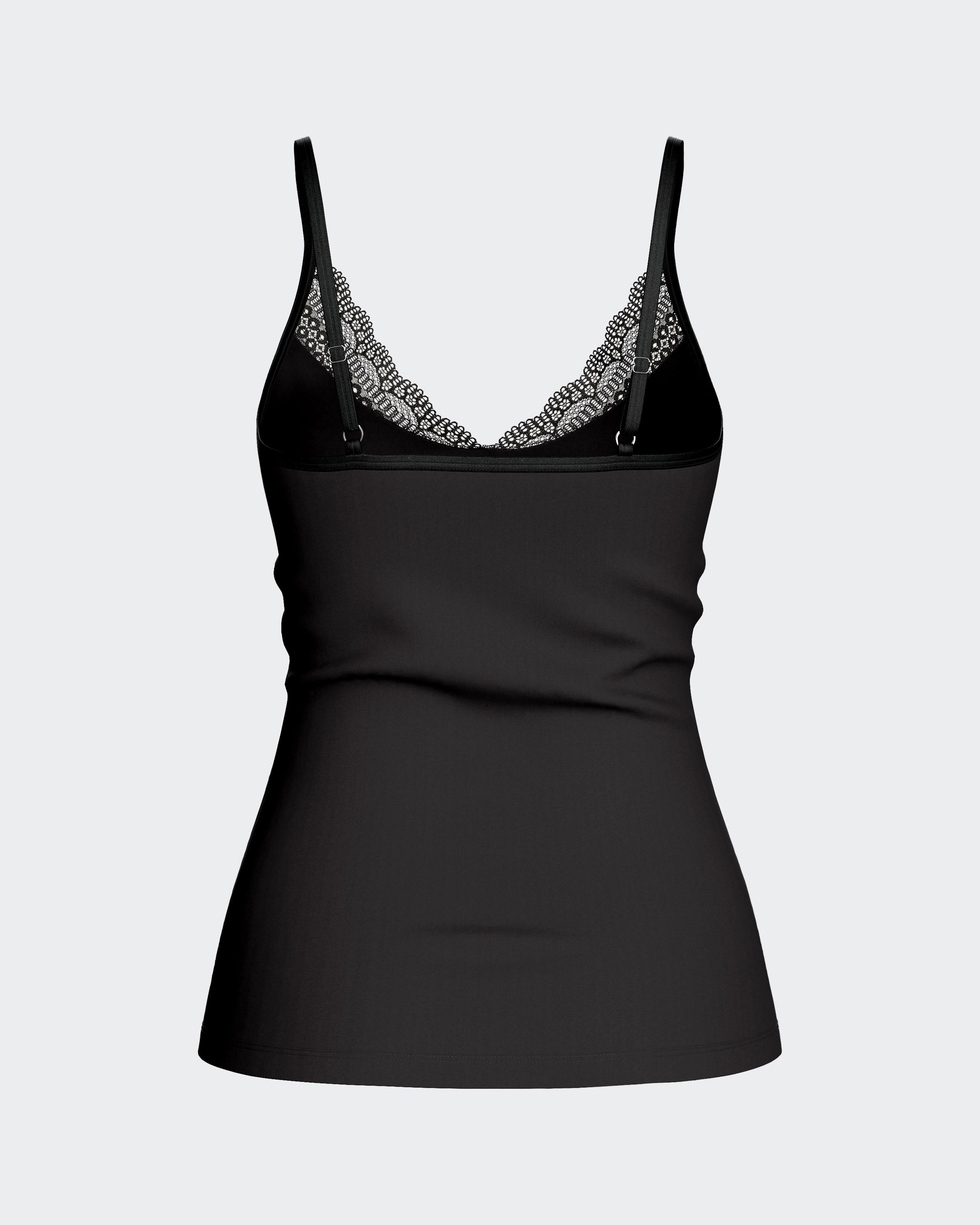 Trägertop aus Lyocell mit Spitzendetails