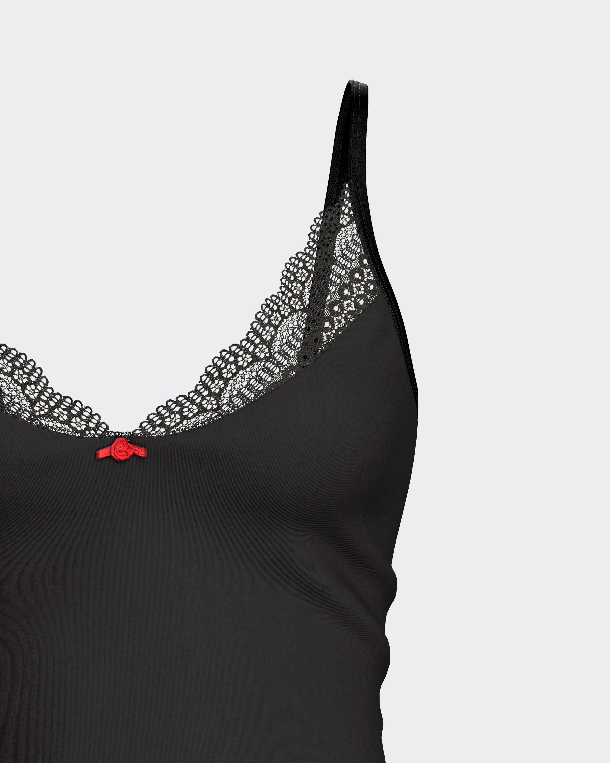 Trägertop aus Lyocell mit Spitzendetails