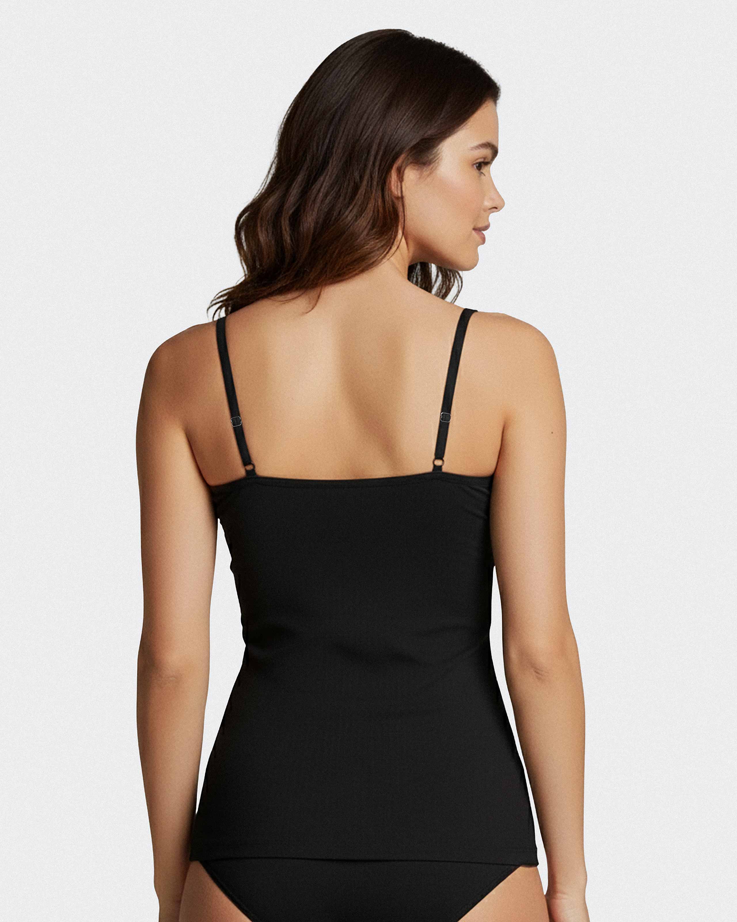 Top de alças em Lyocell com detalhes em renda