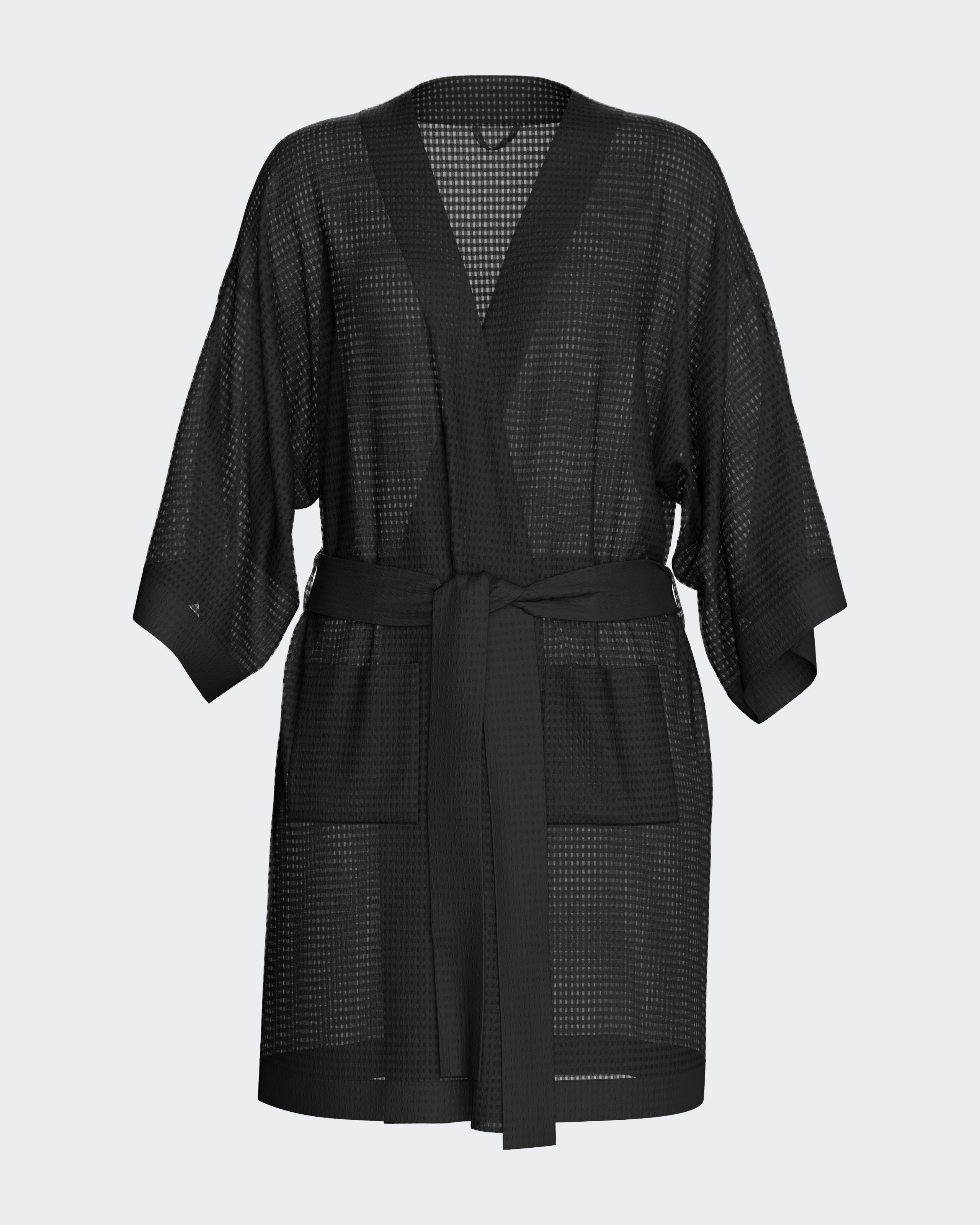Short kimono-style women's dressing gown