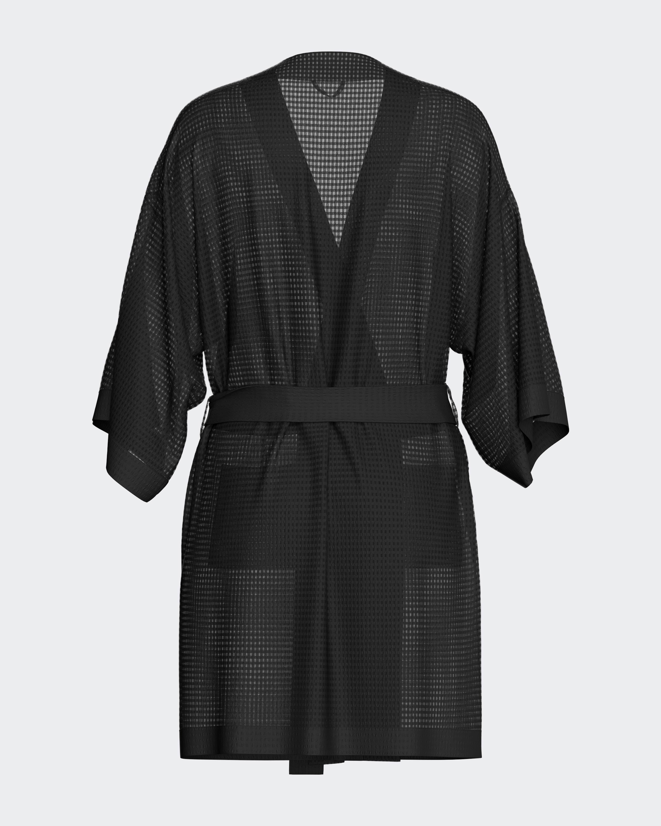 Short kimono-style women's dressing gown