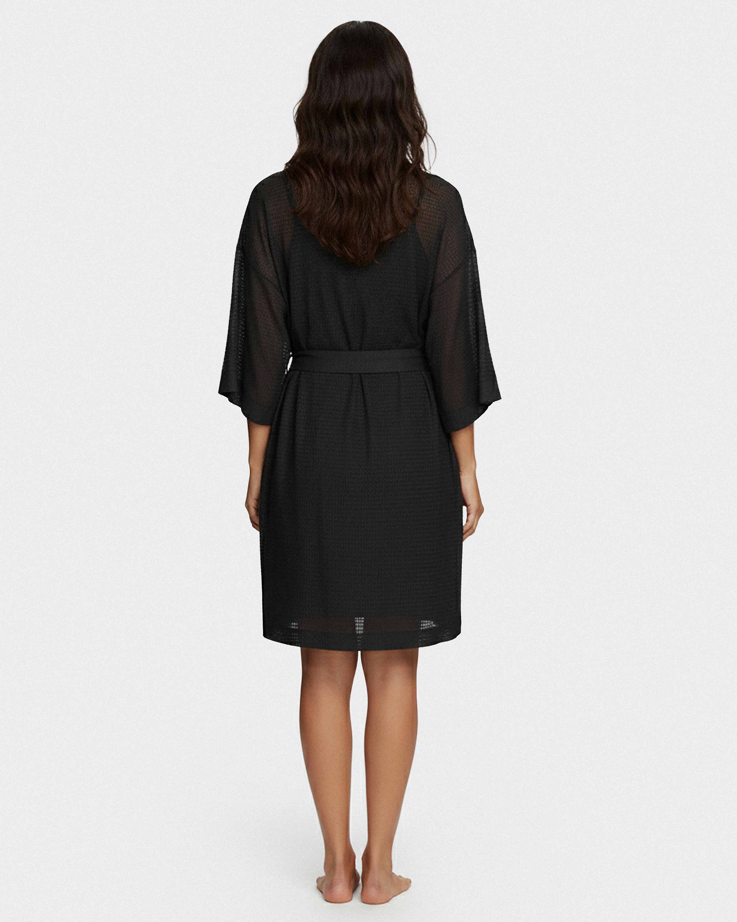 Peignoir court pour femme style kimono