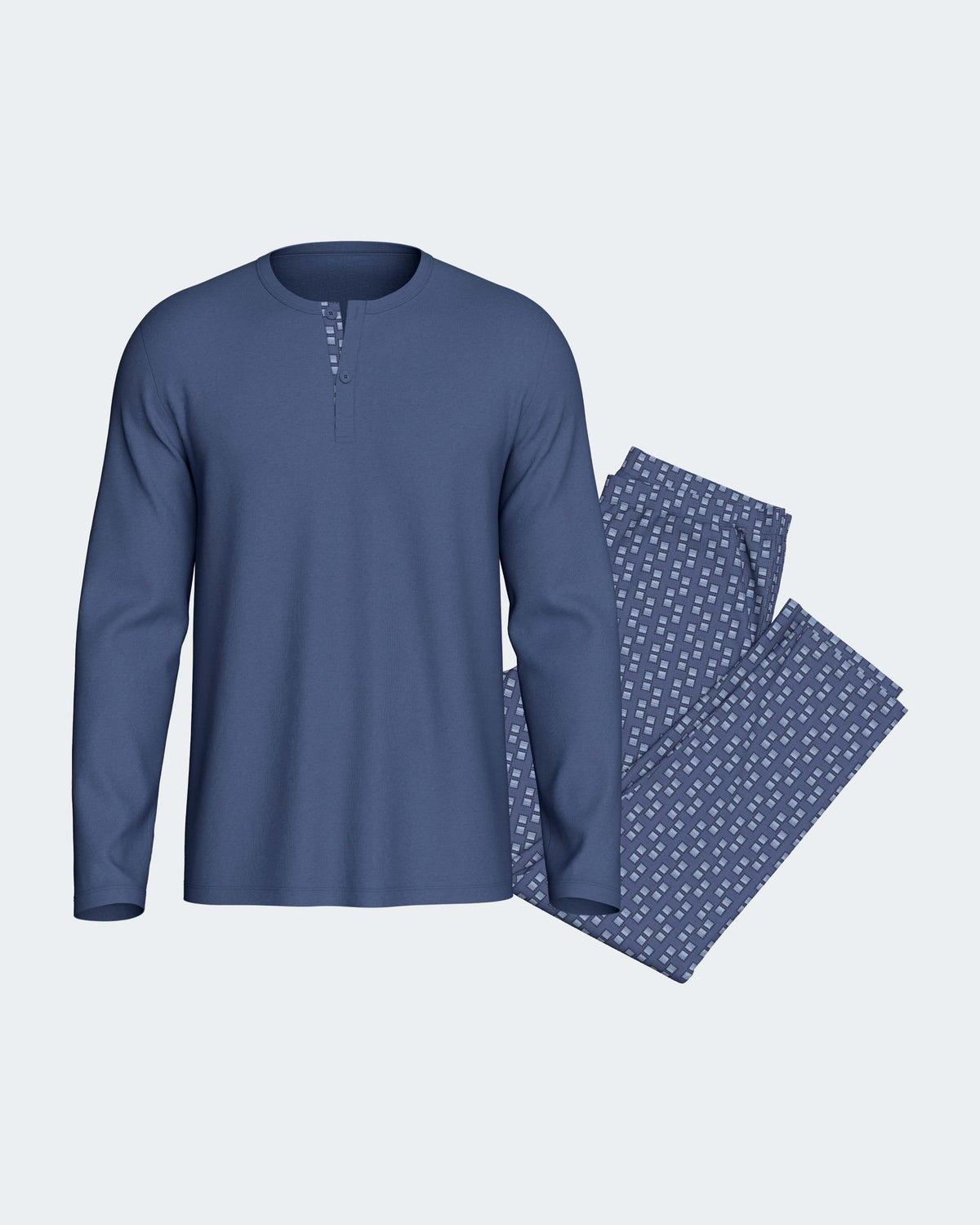Men's long pyjama in Cotton Modal