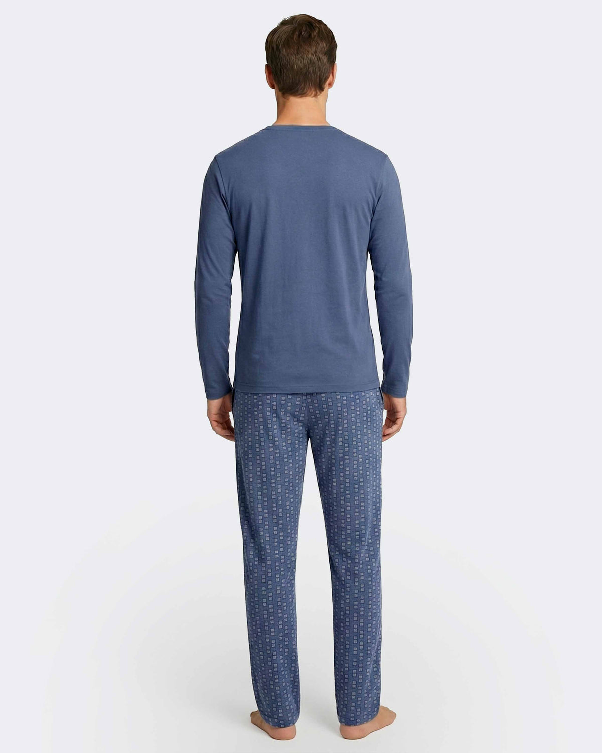 Pijama comprido de homem em Algodão Modal