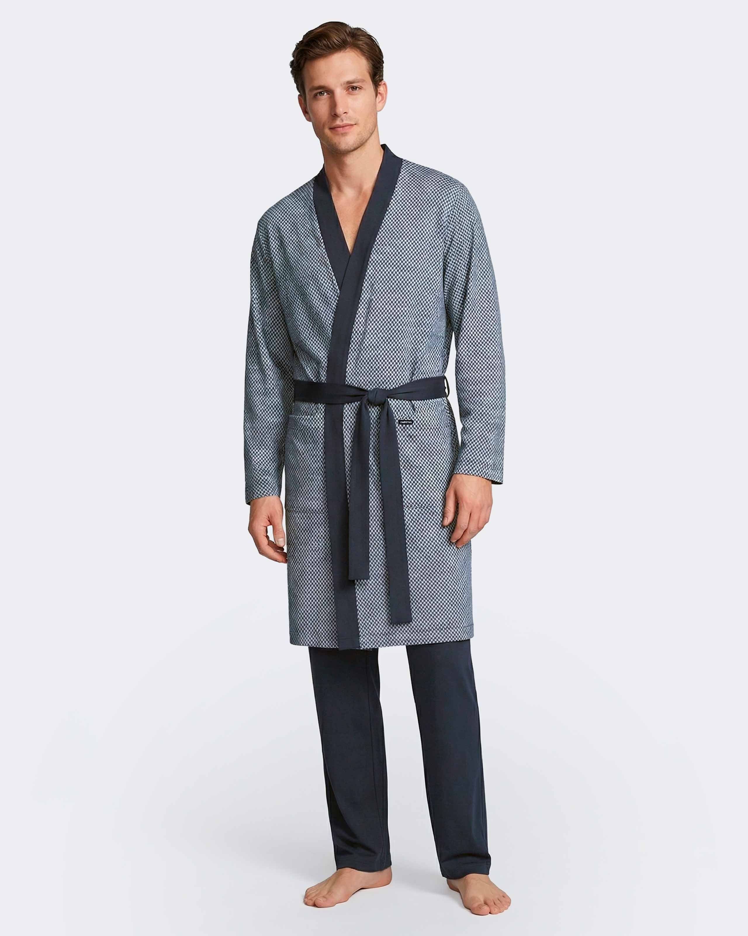 Peignoir long d'homme en Coton