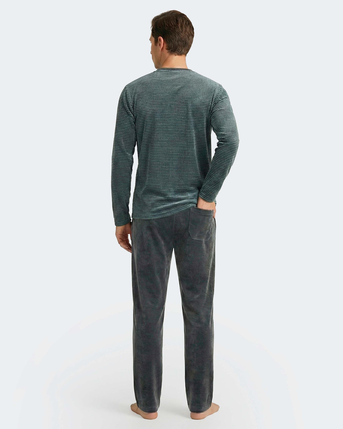 Pijama térmico de homem em Veludo