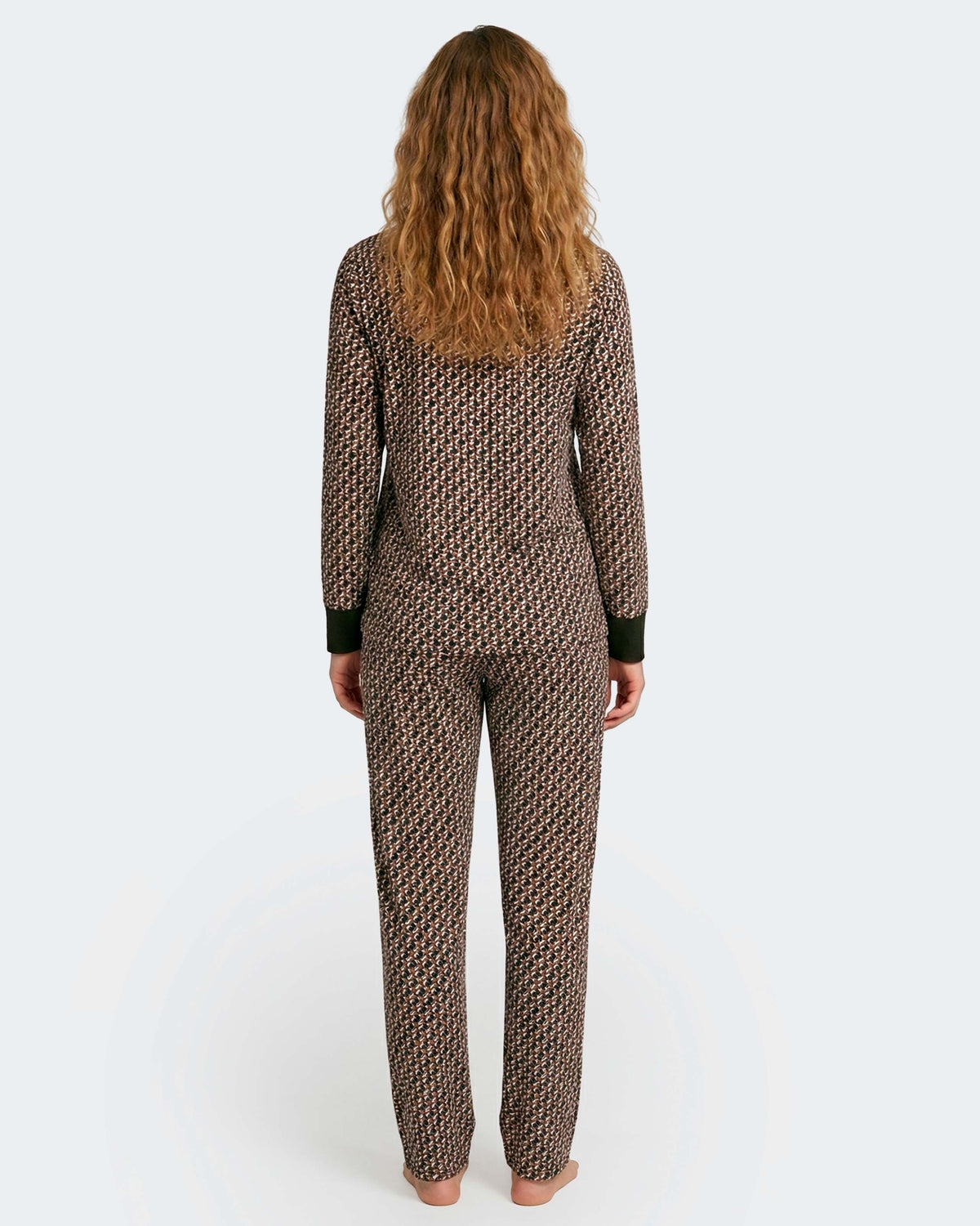Pyjama cardé pour femme en Coton